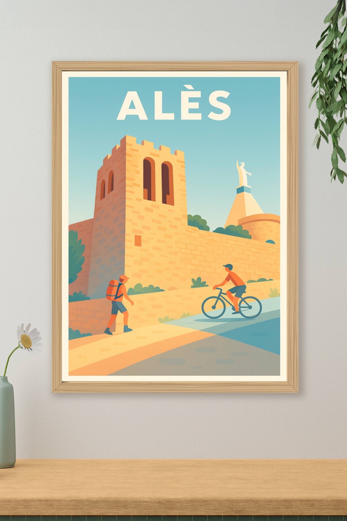 Affiche Alès — Entre histoire et nature active · poster d'art de Alès