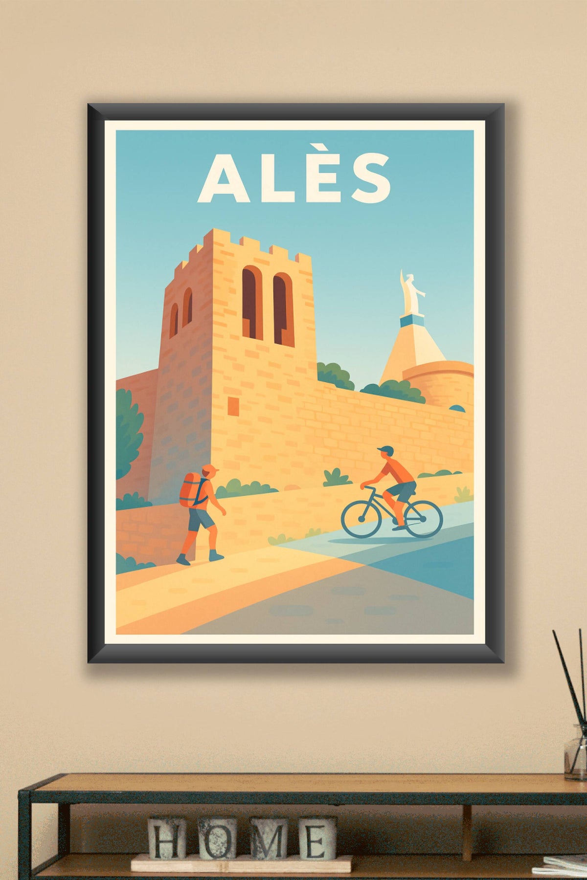 Affiche Alès — Entre histoire et nature active · poster d'art de Alès