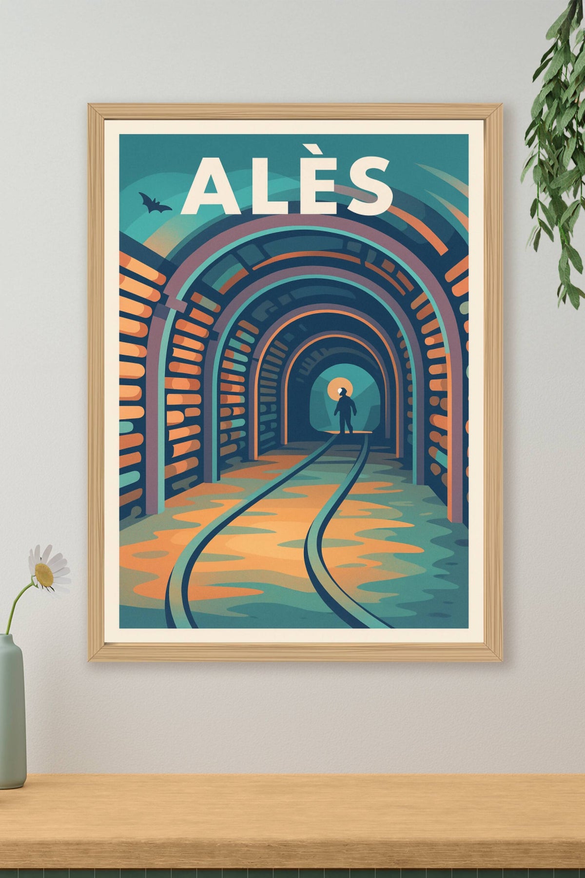 Affiche Alès — Plongée mystérieuse dans le tunnel historique · poster d'art de Alès
