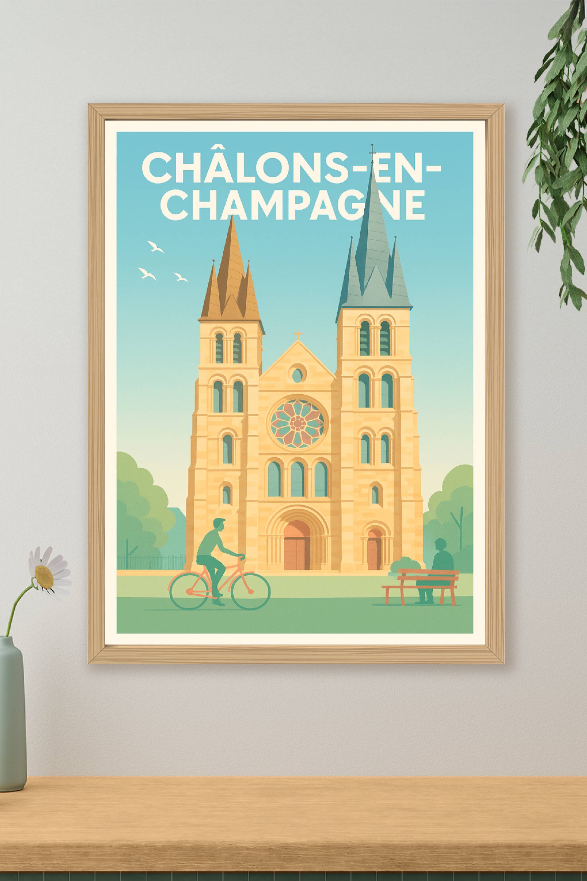Affiche de Châlons-en-Champagne - Charme historique et douceur de vivre