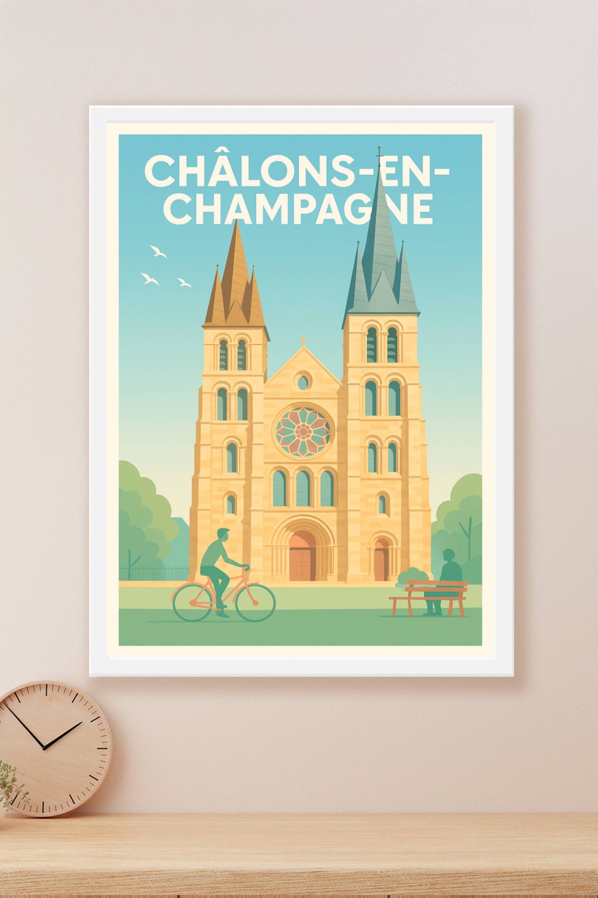 Affiche Châlons-en-Champagne — Charme historique et douceur de vivre · poster d'art de Châlons-en-Champagne