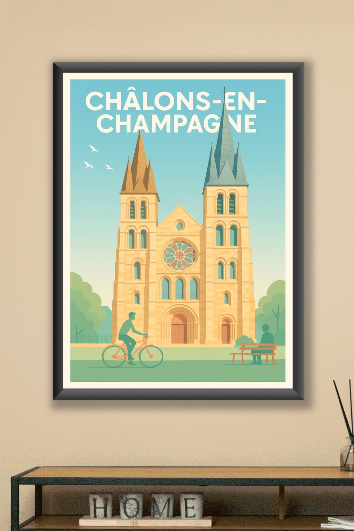 Affiche Châlons-en-Champagne — Charme historique et douceur de vivre · poster d'art de Châlons-en-Champagne