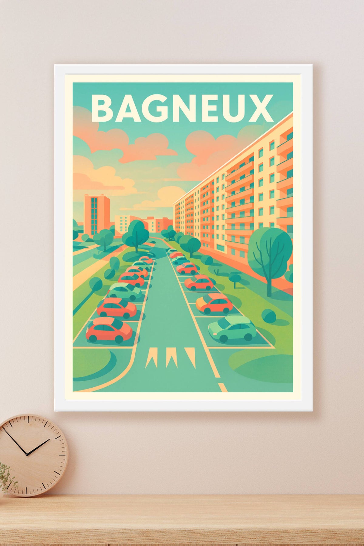 Affiche Bagneux — Élégance urbaine revisitée · poster d'art de Bagneux
