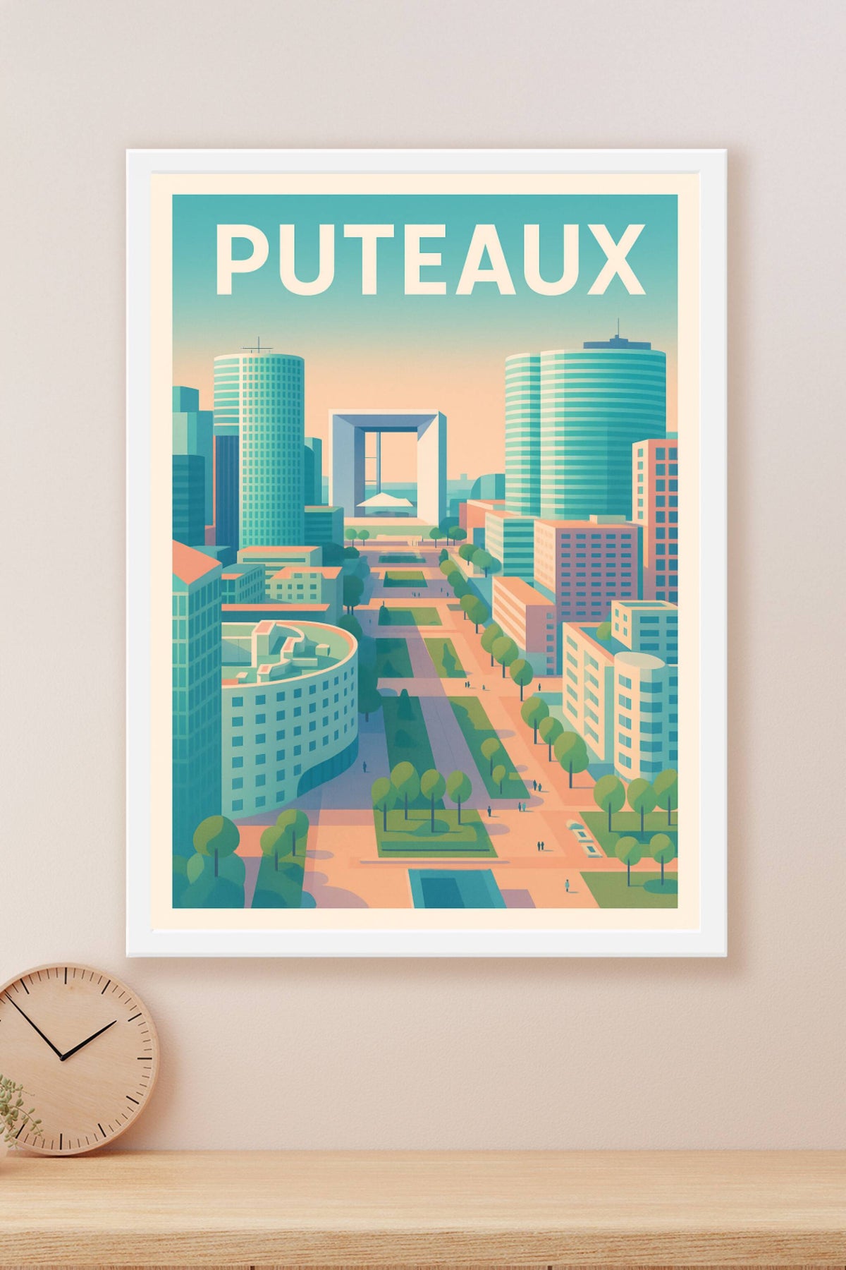 Affiche Puteaux — L'élégance urbaine de La Défense · poster d'art de Puteaux