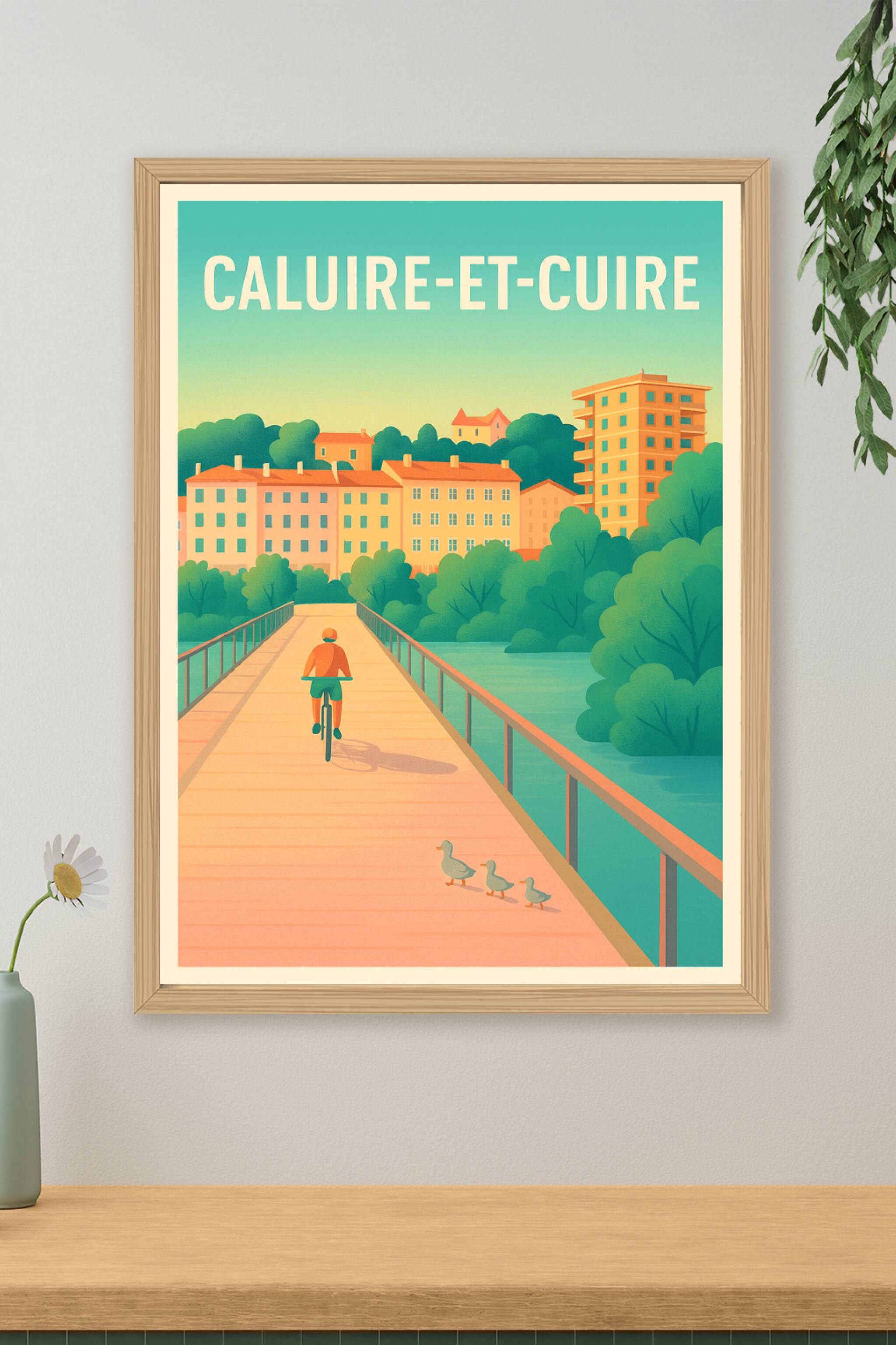 Affiche de Caluire-et-Cuire - Promenade paisible au bord de l'eau
