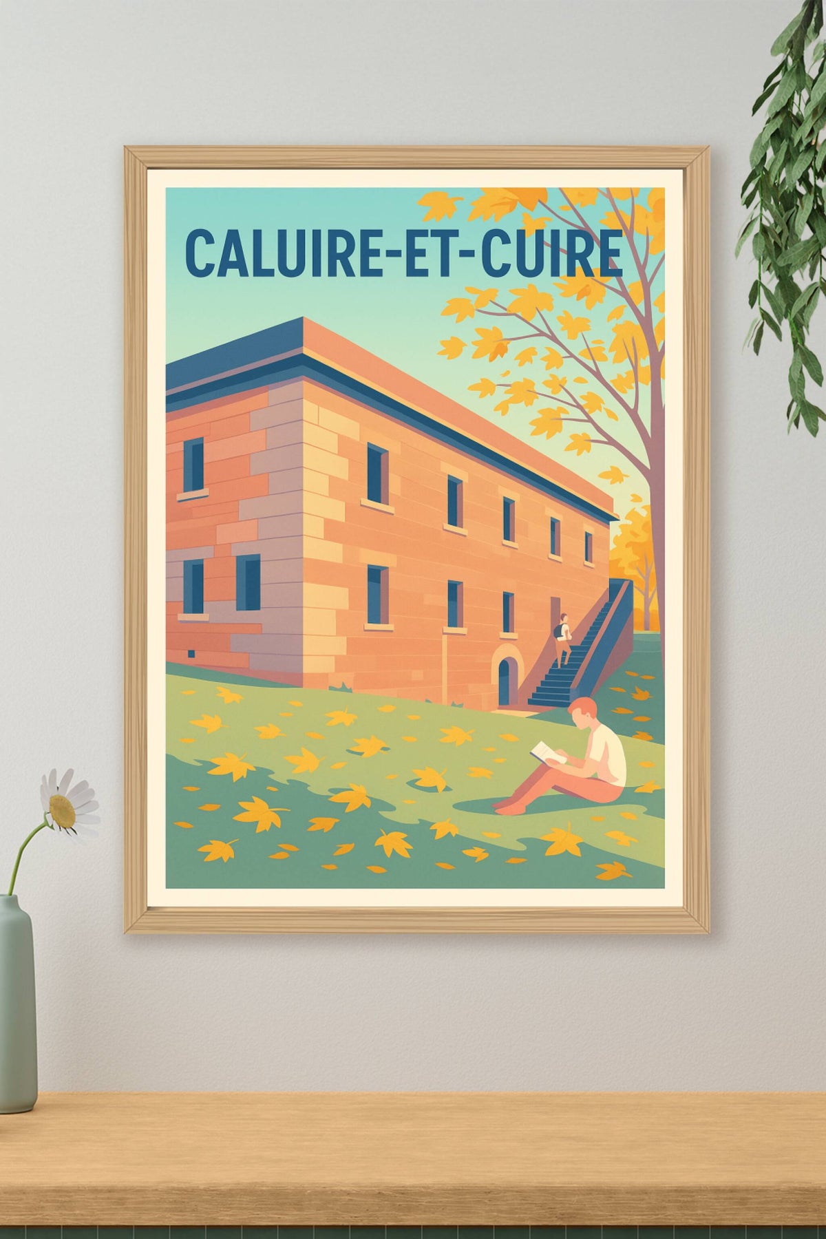 Affiche Caluire-et-Cuire — Douceur Automnale et Sérénité Urbaine · poster d'art de Caluire-et-Cuire
