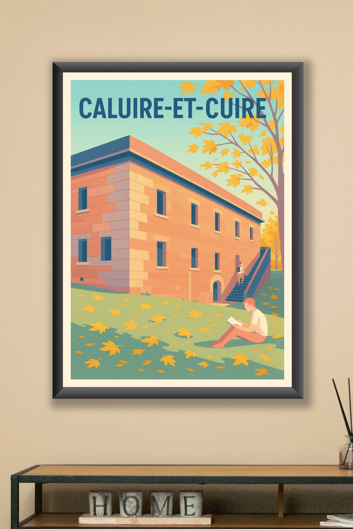 Affiche Caluire-et-Cuire — Douceur Automnale et Sérénité Urbaine · poster d'art de Caluire-et-Cuire