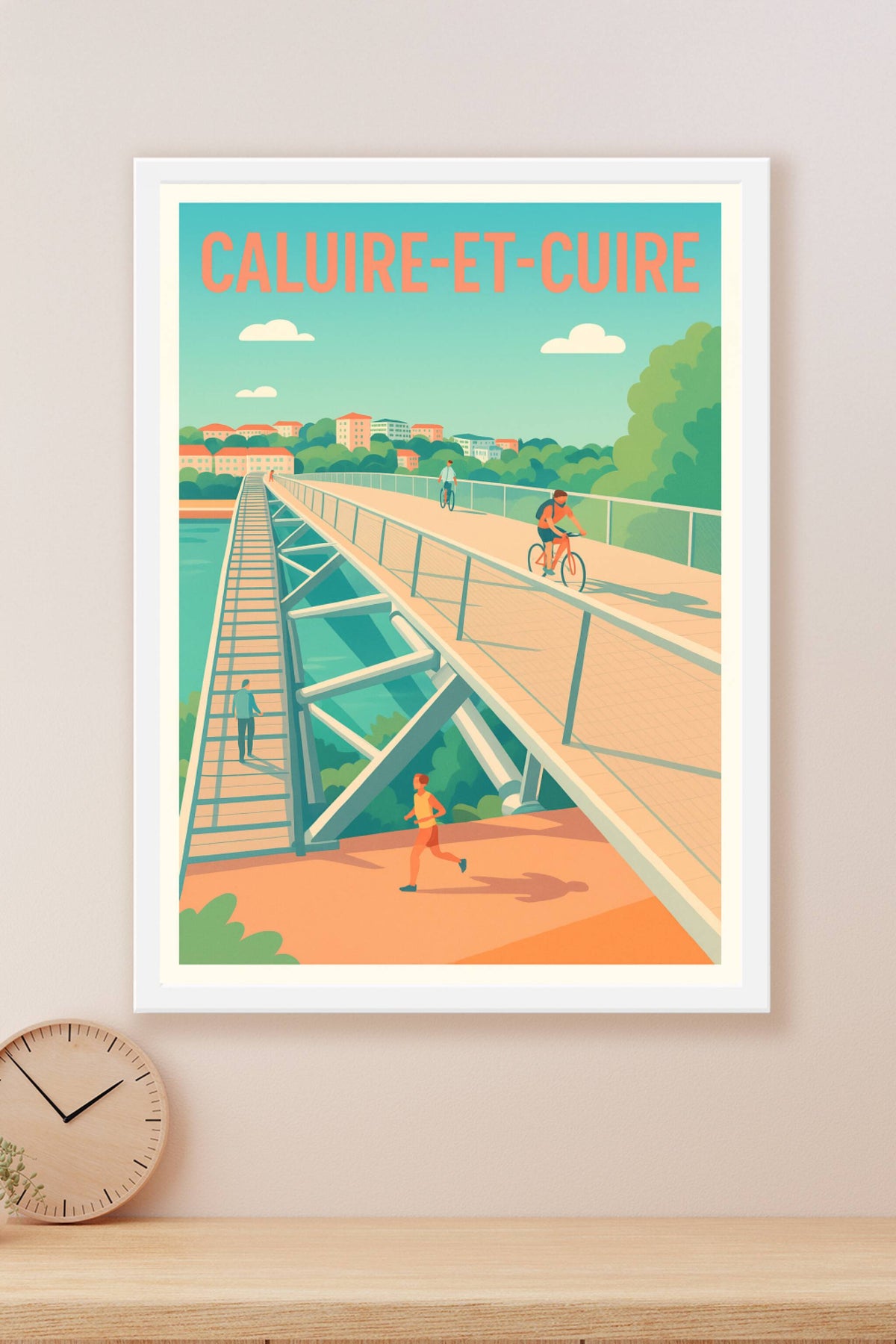 Affiche Caluire-et-Cuire — Escapade active entre nature et urbanité · poster d'art de Caluire-et-Cuire