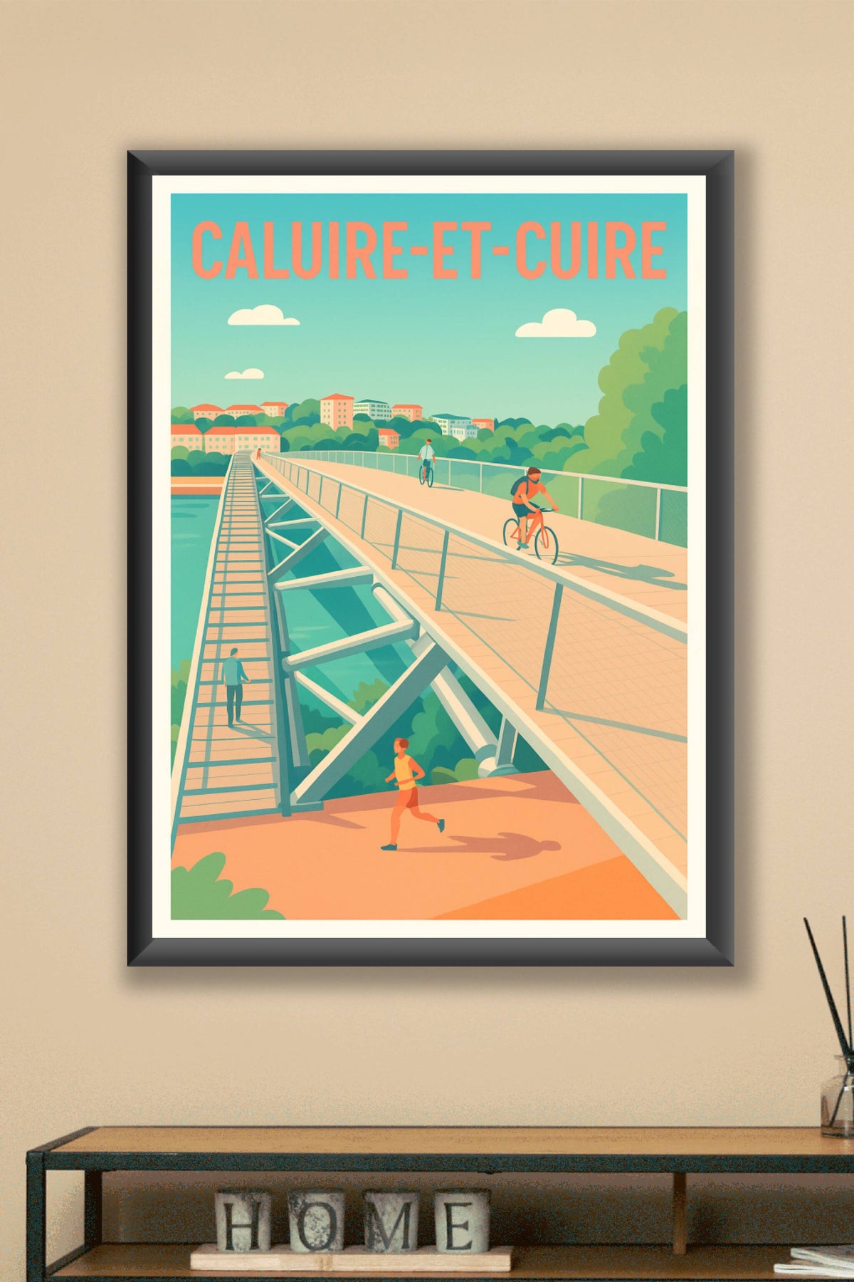 Affiche Caluire-et-Cuire — Escapade active entre nature et urbanité · poster d'art de Caluire-et-Cuire