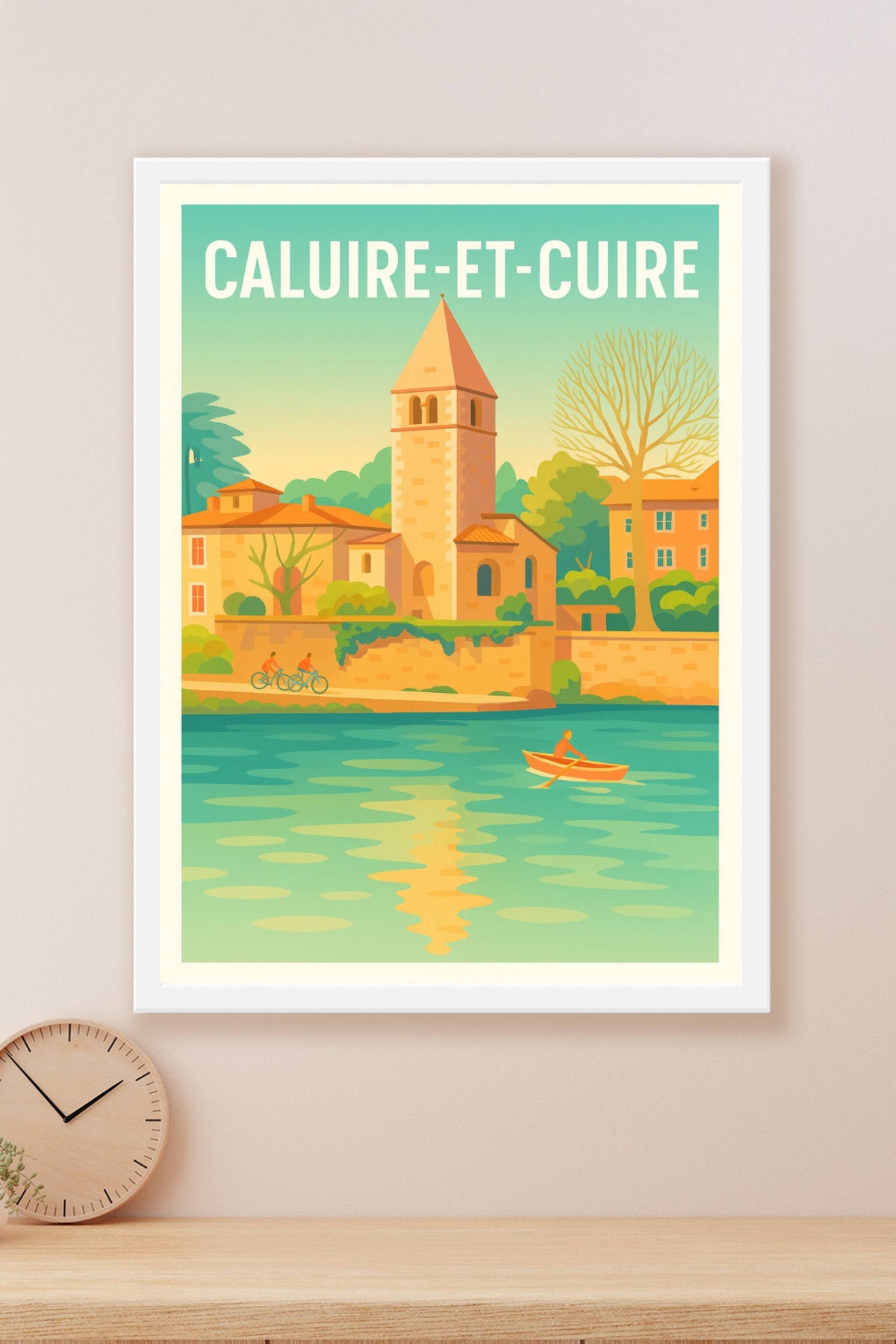 Affiche Caluire-et-Cuire — Tranquillité au fil de l'eau · poster d'art de Caluire-et-Cuire