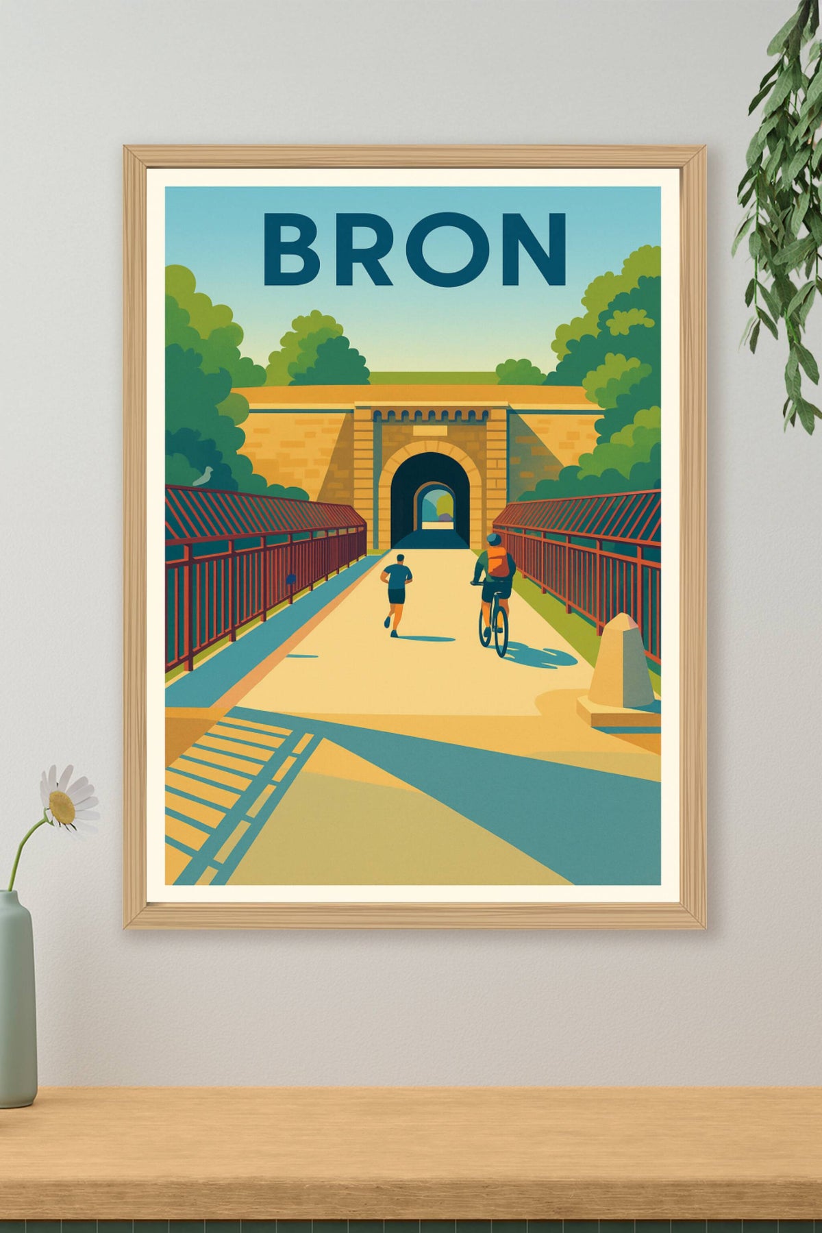 Affiche Bron — Escapade nature et patrimoine · poster d'art de Bron