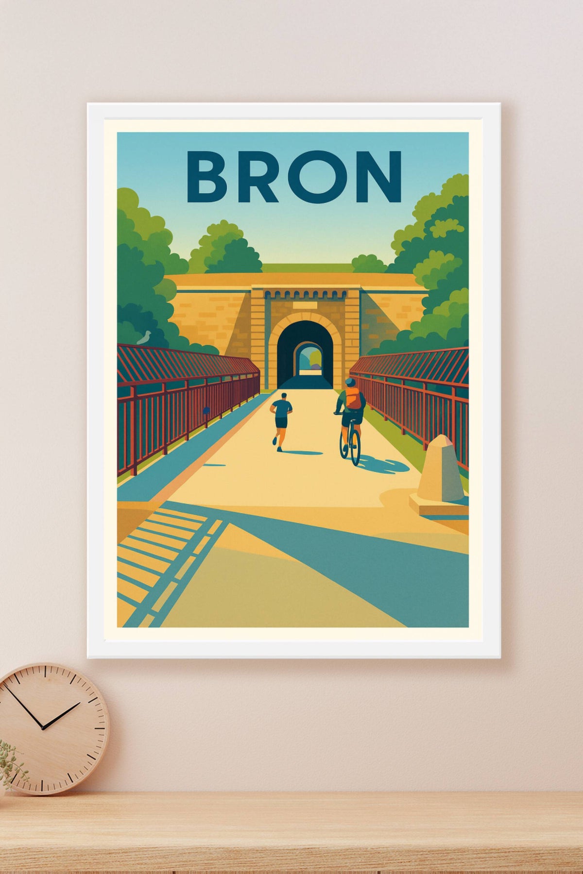 Affiche Bron — Escapade nature et patrimoine · poster d'art de Bron