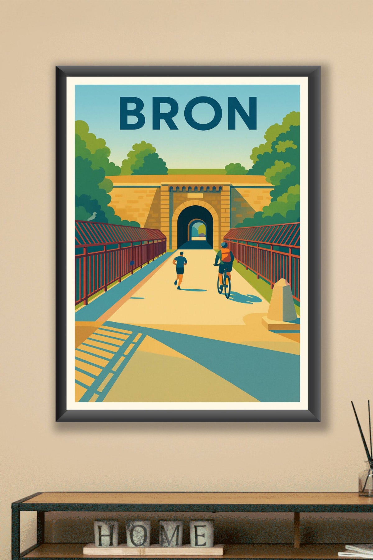 Affiche Bron — Escapade nature et patrimoine · poster d'art de Bron