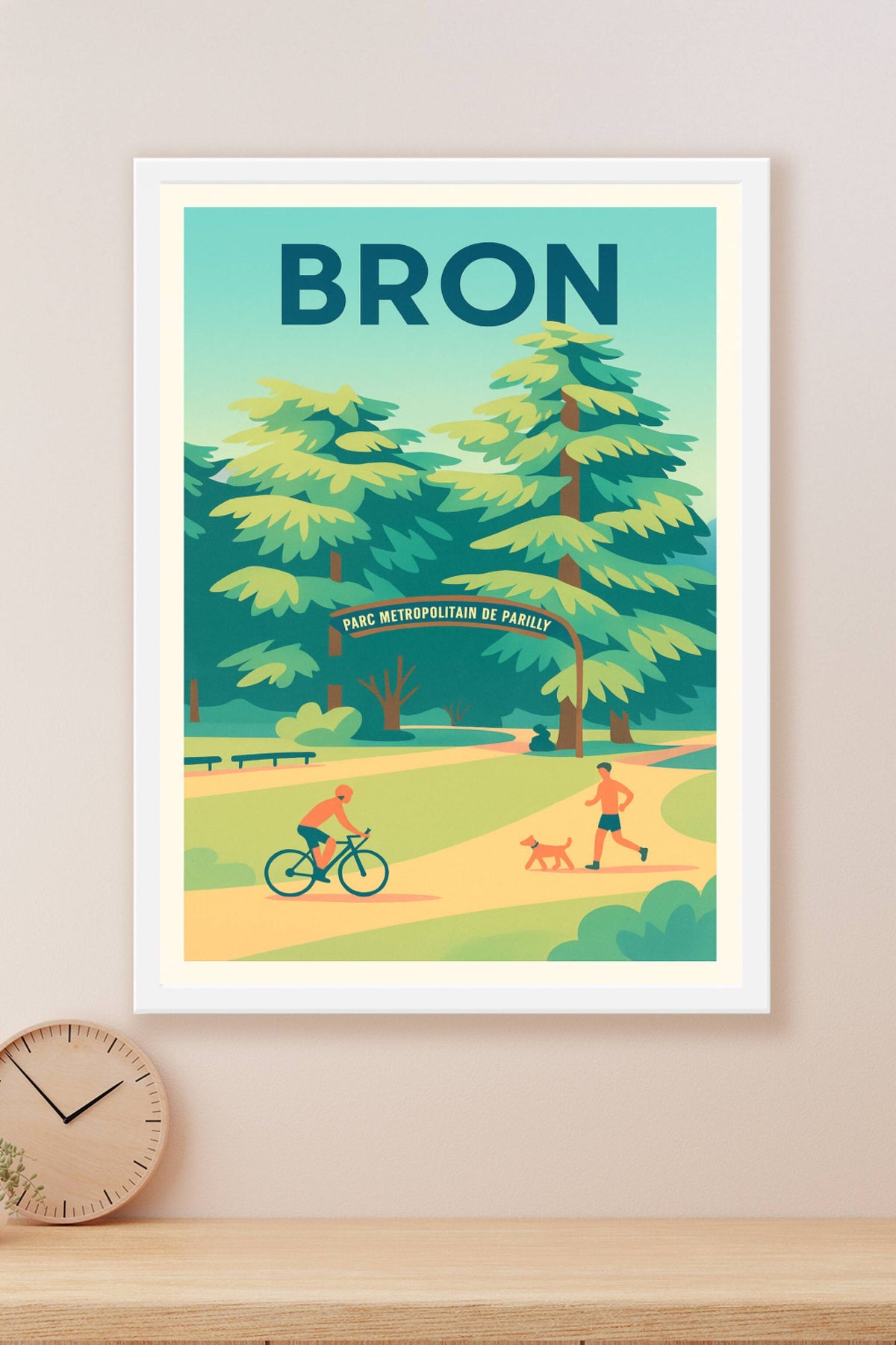 Affiche Bron — Évasion nature au Parc Métropolitain de Parilly · poster d'art de Bron