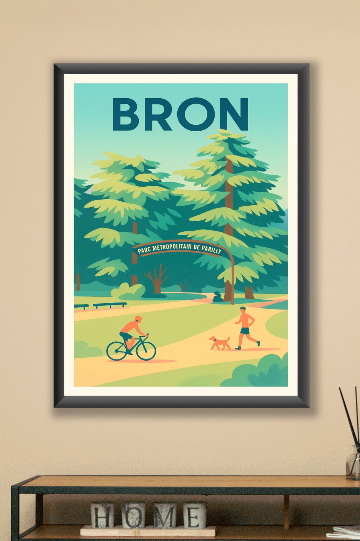 Affiche Bron — Évasion nature au Parc Métropolitain de Parilly · poster d'art de Bron