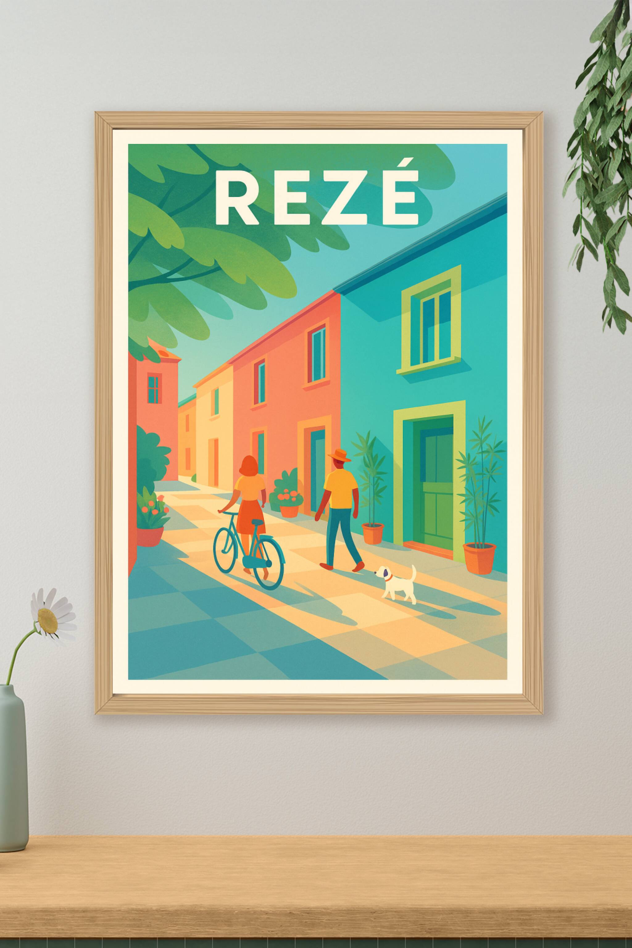 Affiche de Rezé - Promenade ensoleillée au cœur de la ville