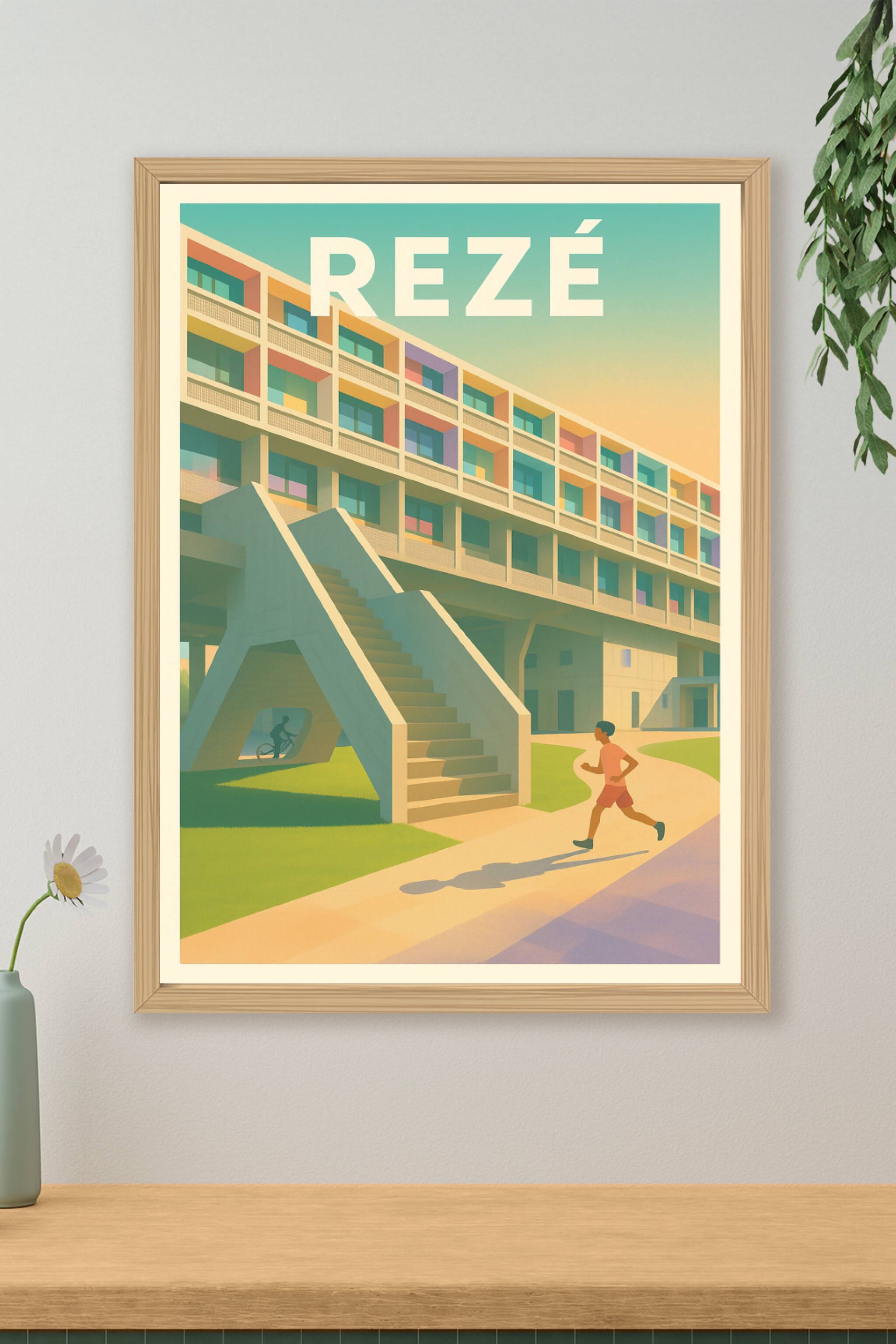 Affiche de Rezé - Architecture et vie urbaine en harmonie