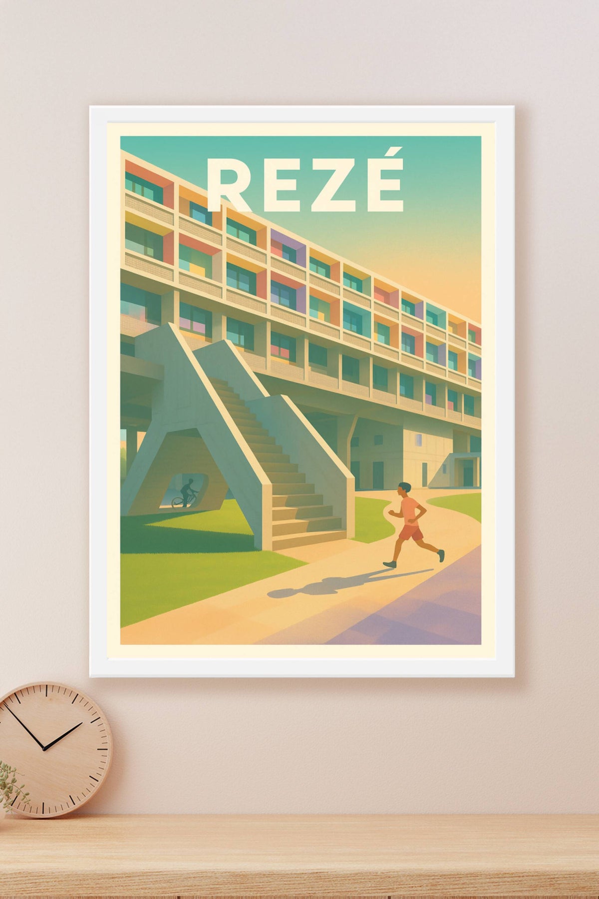 Affiche Rezé — Architecture et vie urbaine en harmonie · poster d'art de Rezé
