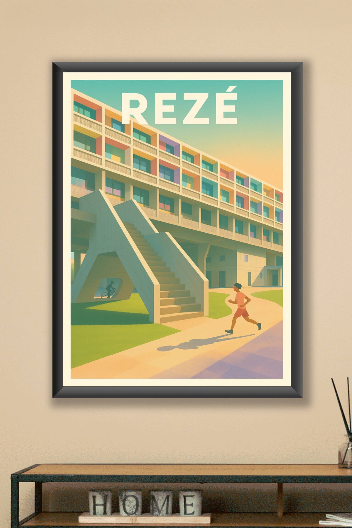 Affiche Rezé — Architecture et vie urbaine en harmonie · poster d'art de Rezé