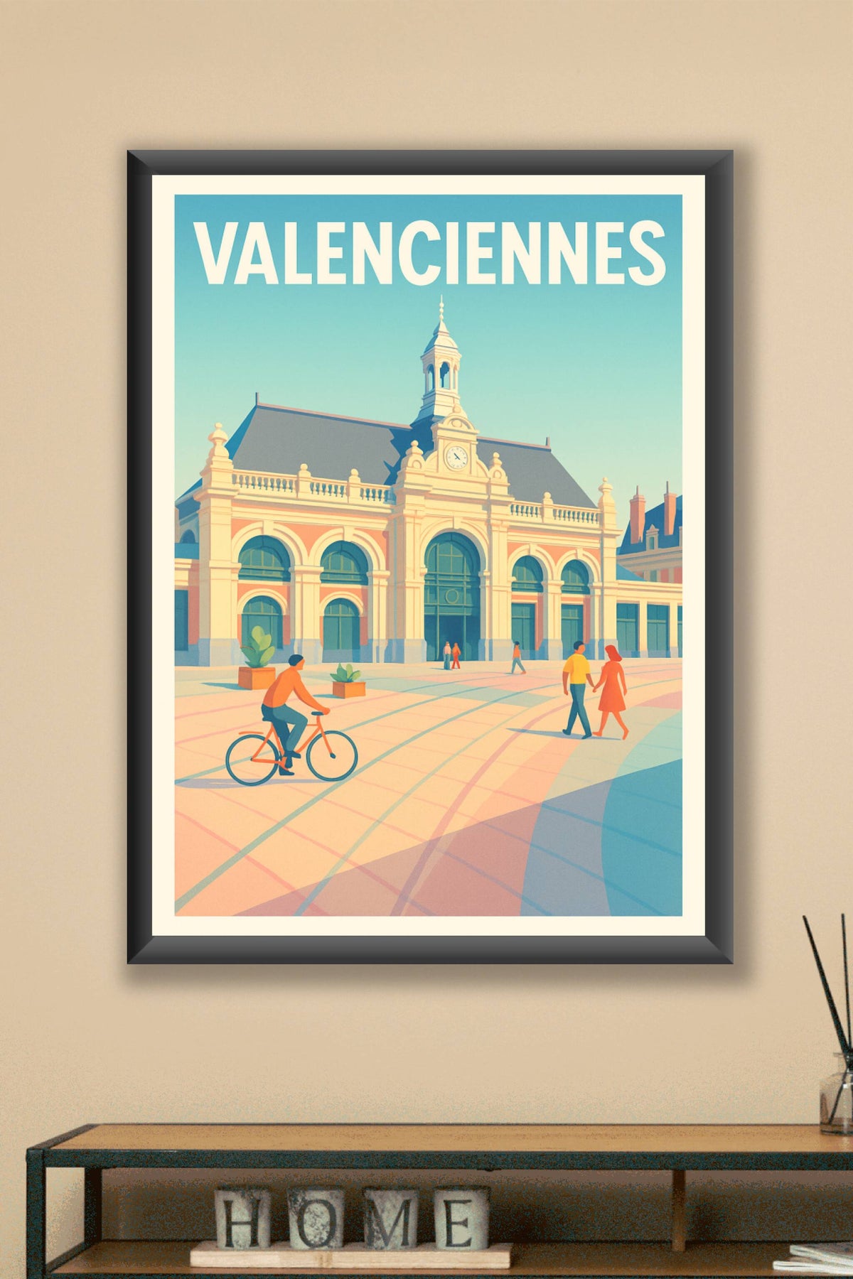 Affiche Valenciennes — Charme et lumière du Nord · poster d'art de Valenciennes