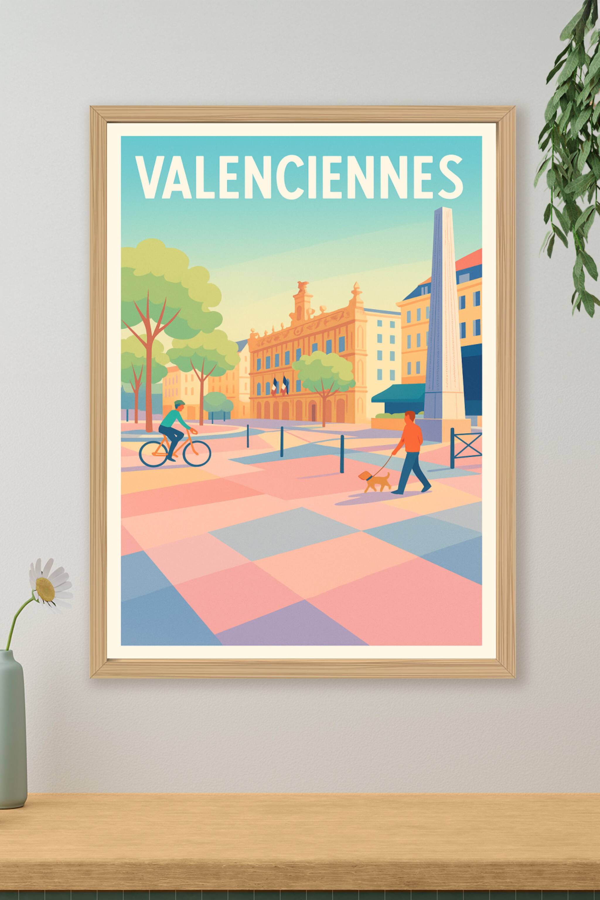 Affiche de Valenciennes - L'élégance urbaine au cœur de la ville