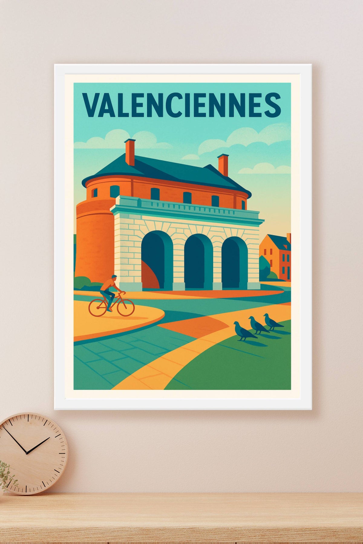Affiche Valenciennes — Harmonie urbaine et patrimoine · poster d'art de Valenciennes
