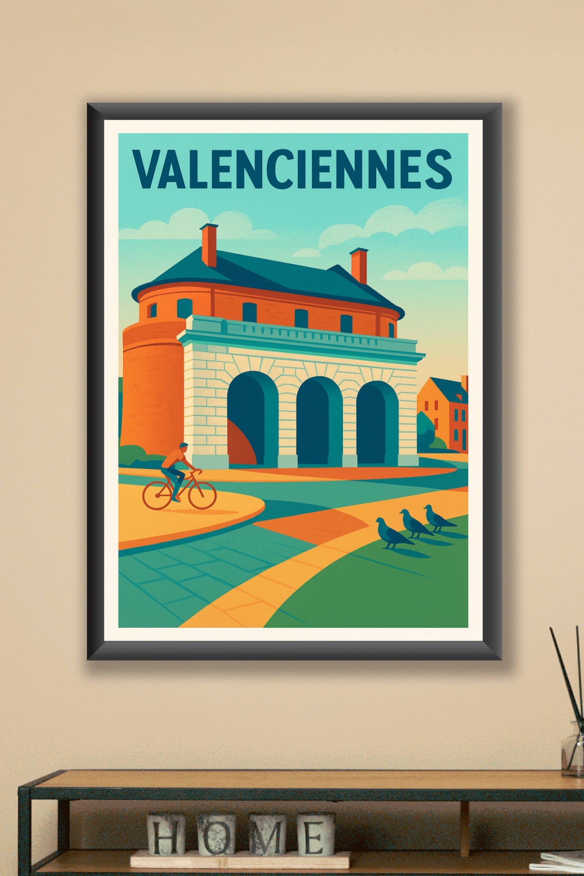 Affiche Valenciennes — Harmonie urbaine et patrimoine · poster d'art de Valenciennes