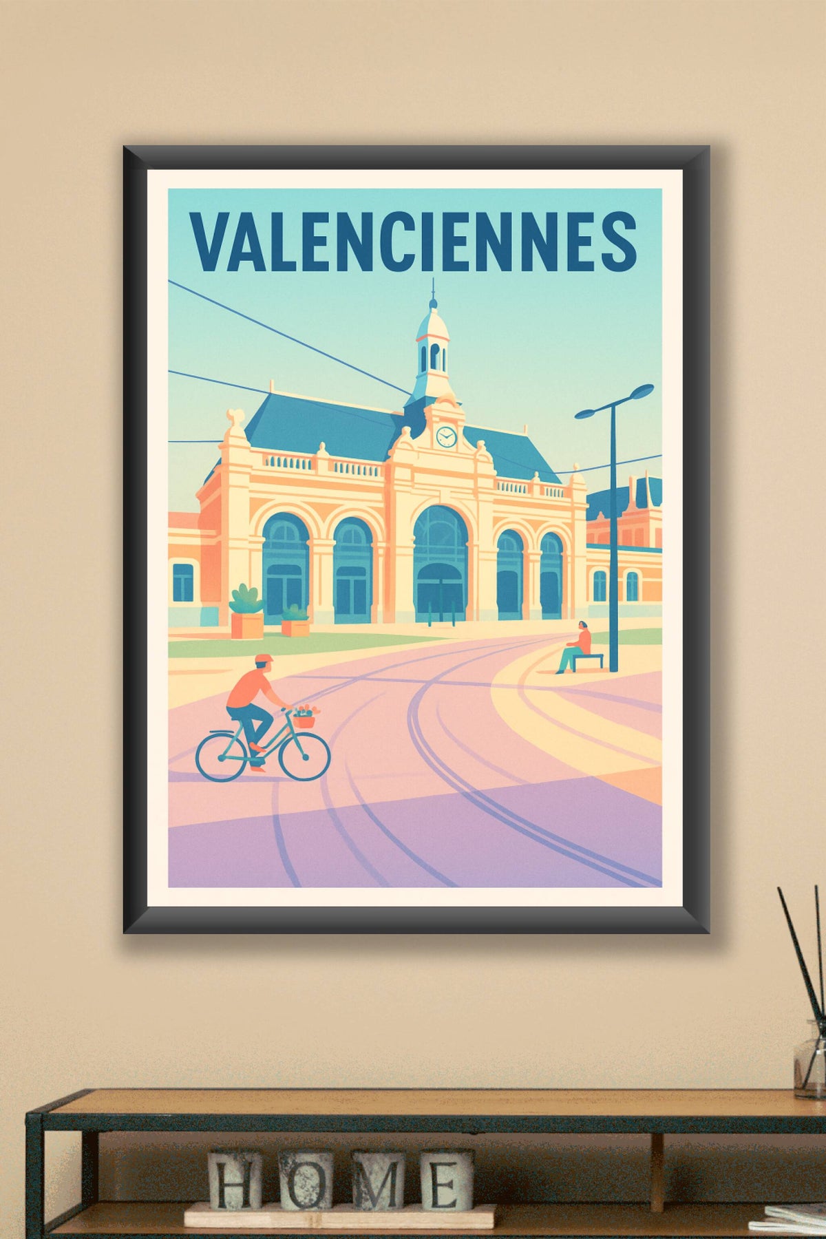 Affiche Valenciennes — Charme et quiétude urbaine · poster d'art de Valenciennes