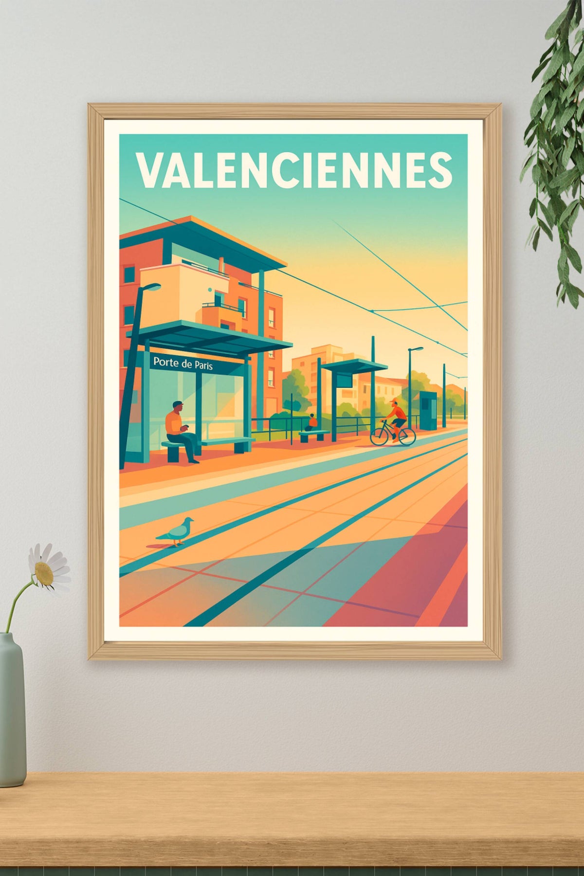 Affiche Valenciennes — Ambiance urbaine et moderne · poster d'art de Valenciennes