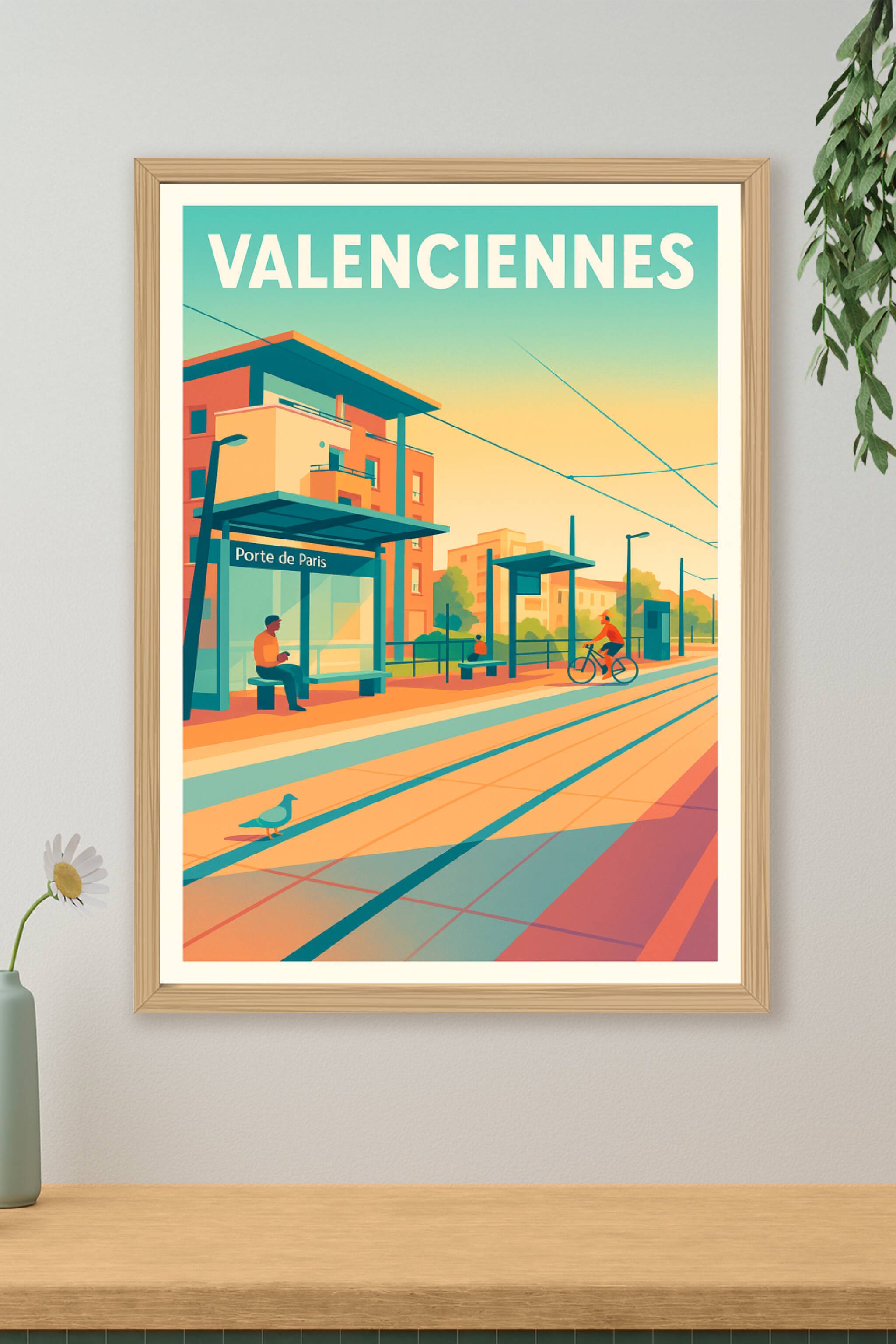 Affiche de Valenciennes - Ambiance urbaine et moderne