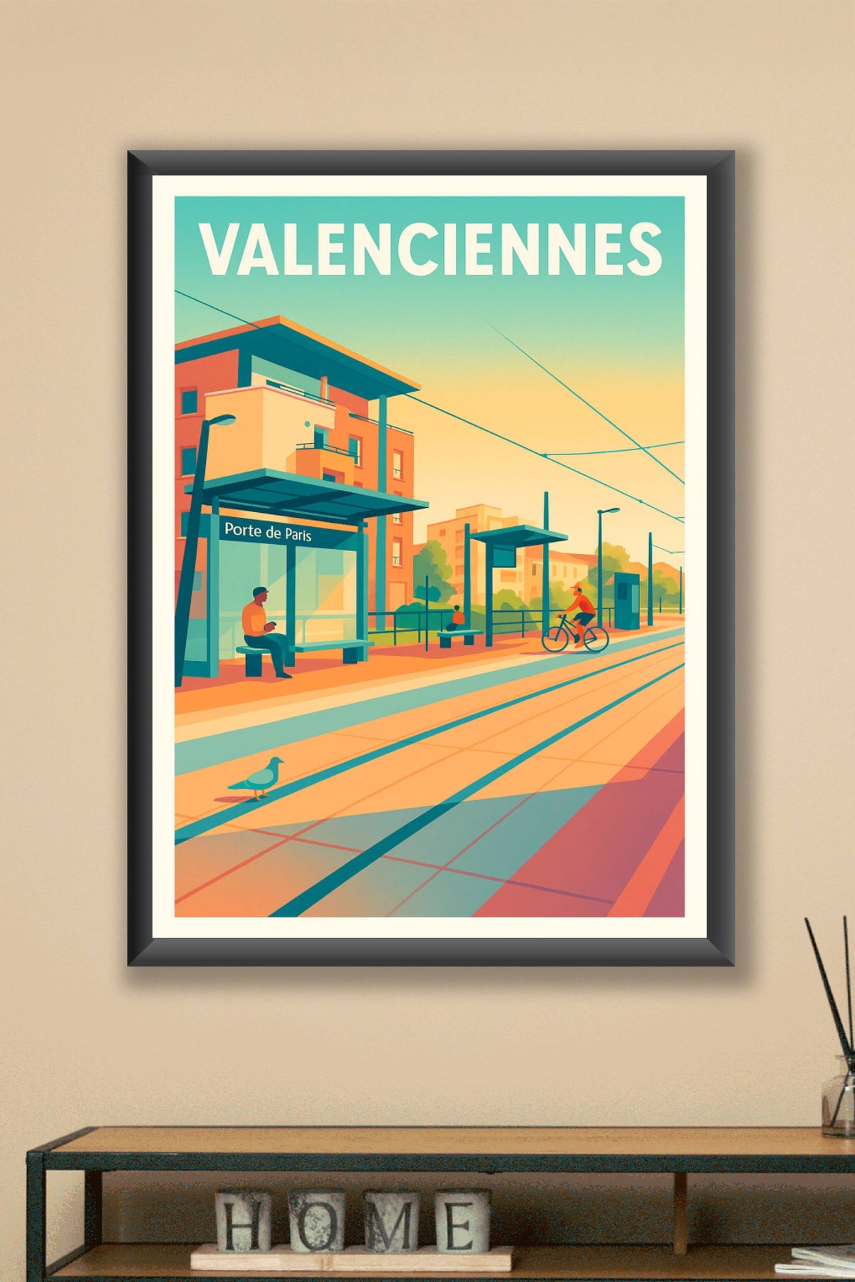 Affiche Valenciennes — Ambiance urbaine et moderne · poster d'art de Valenciennes