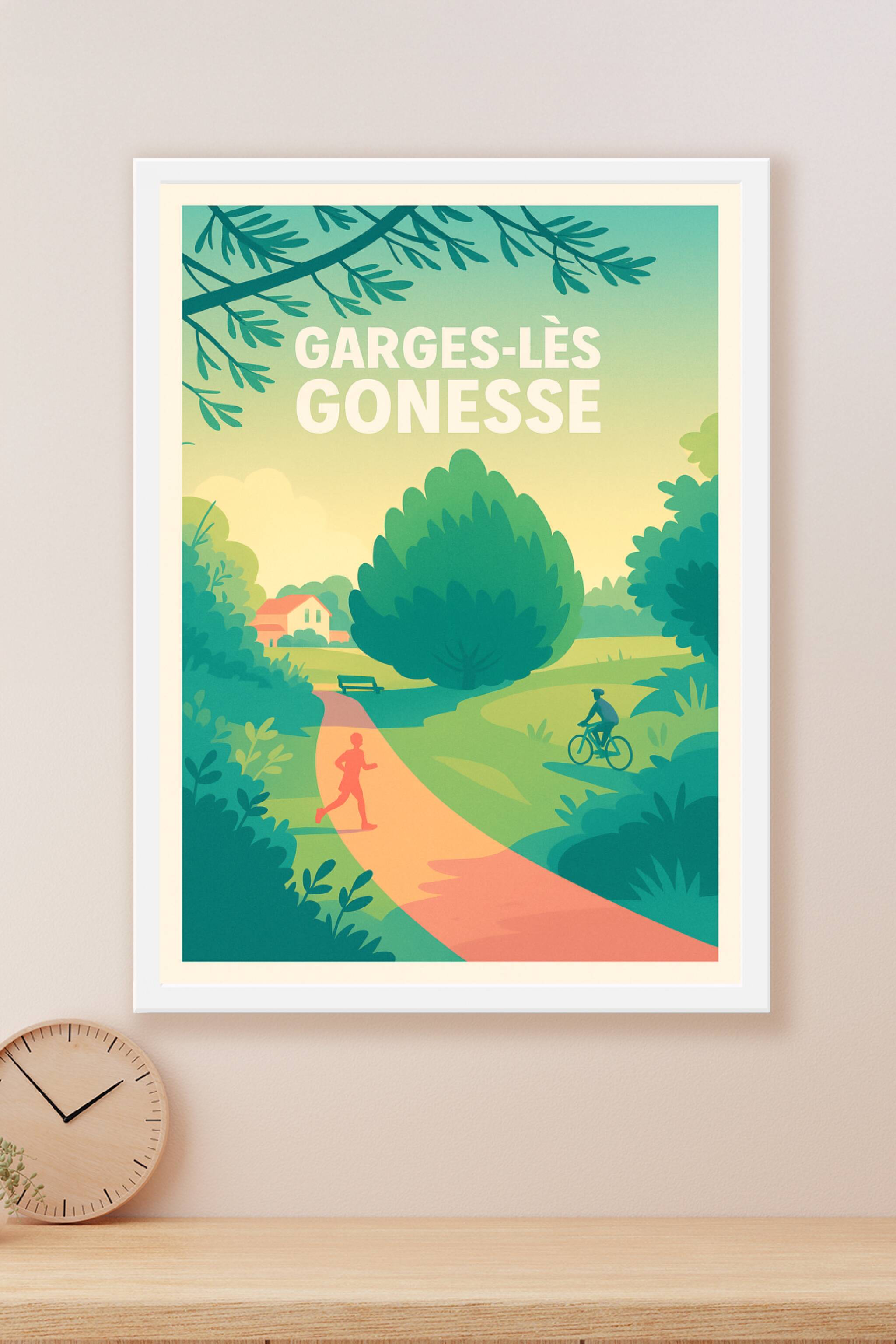 Affiche Garges-lès-Gonesse — Nature et détente au cœur de la ville · poster d'art de Garges-lès-Gonesse