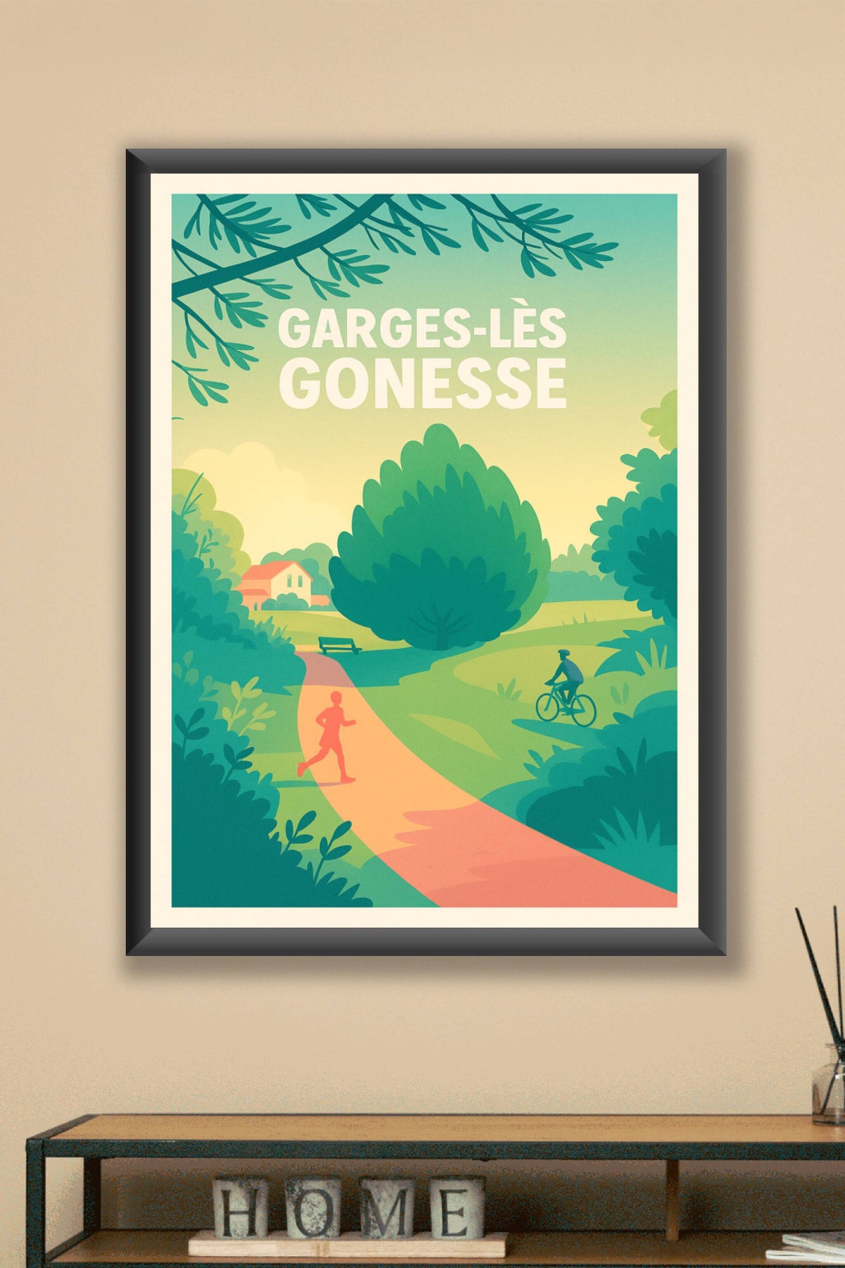 Affiche Garges-lès-Gonesse — Nature et détente au cœur de la ville · poster d'art de Garges-lès-Gonesse