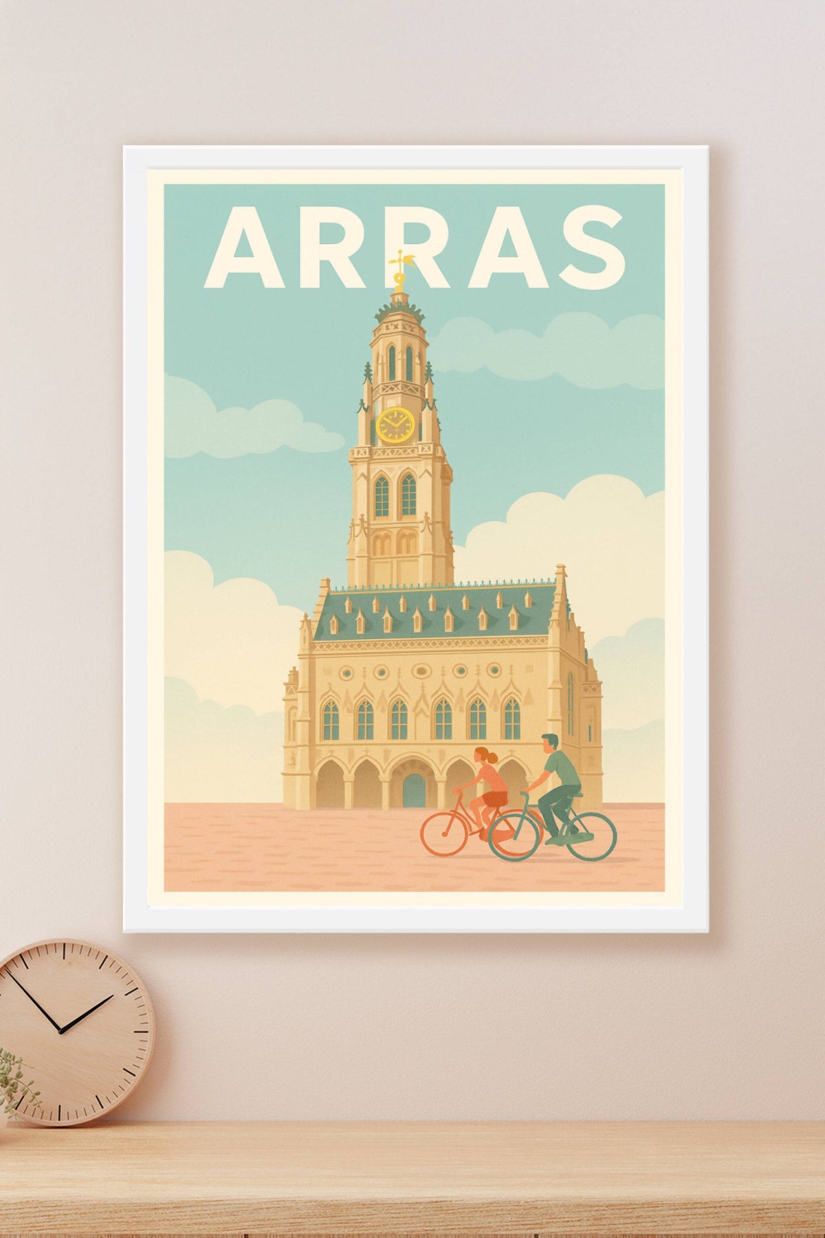 Affiche Arras — Charme historique et balade à vélo · poster d'art de Arras