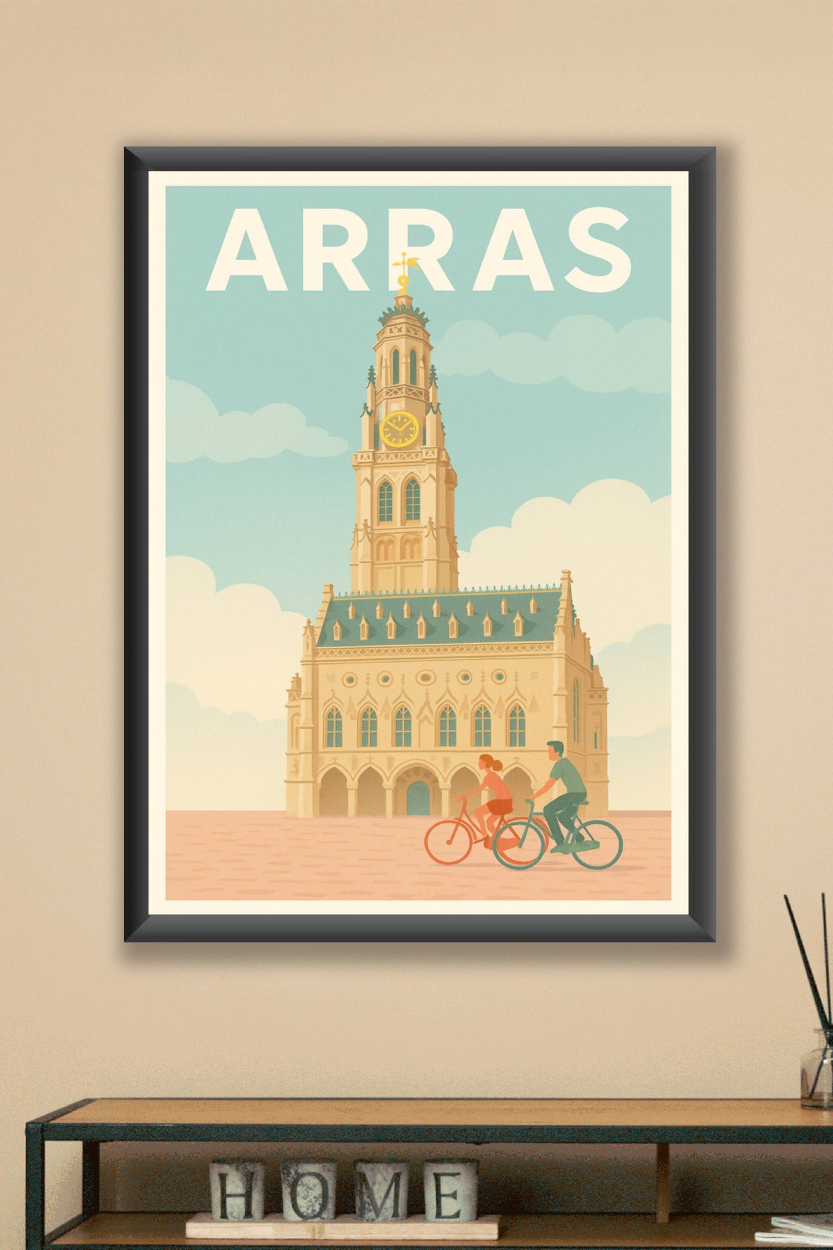 Affiche Arras — Charme historique et balade à vélo · poster d'art de Arras