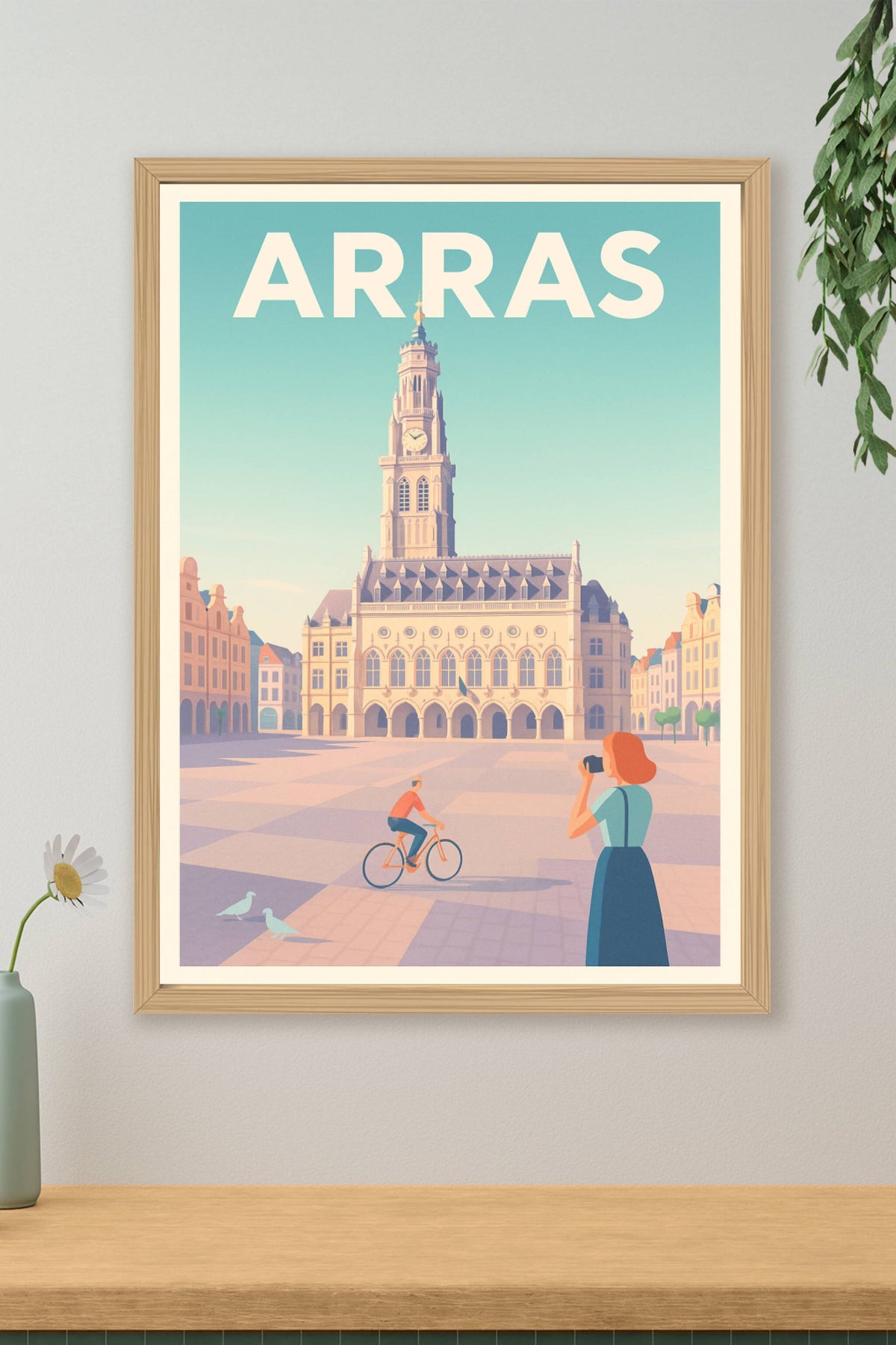 Affiche Arras — Charme et patrimoine au cœur de la Grand-Place · poster d'art de Arras