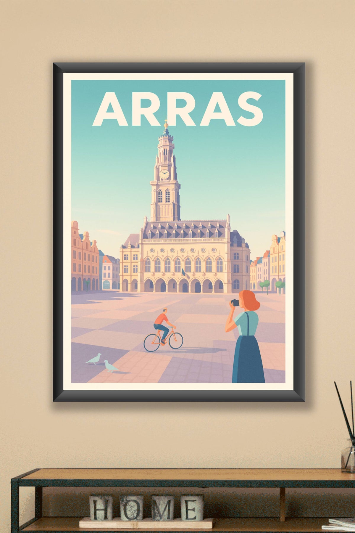 Affiche Arras — Charme et patrimoine au cœur de la Grand-Place · poster d'art de Arras