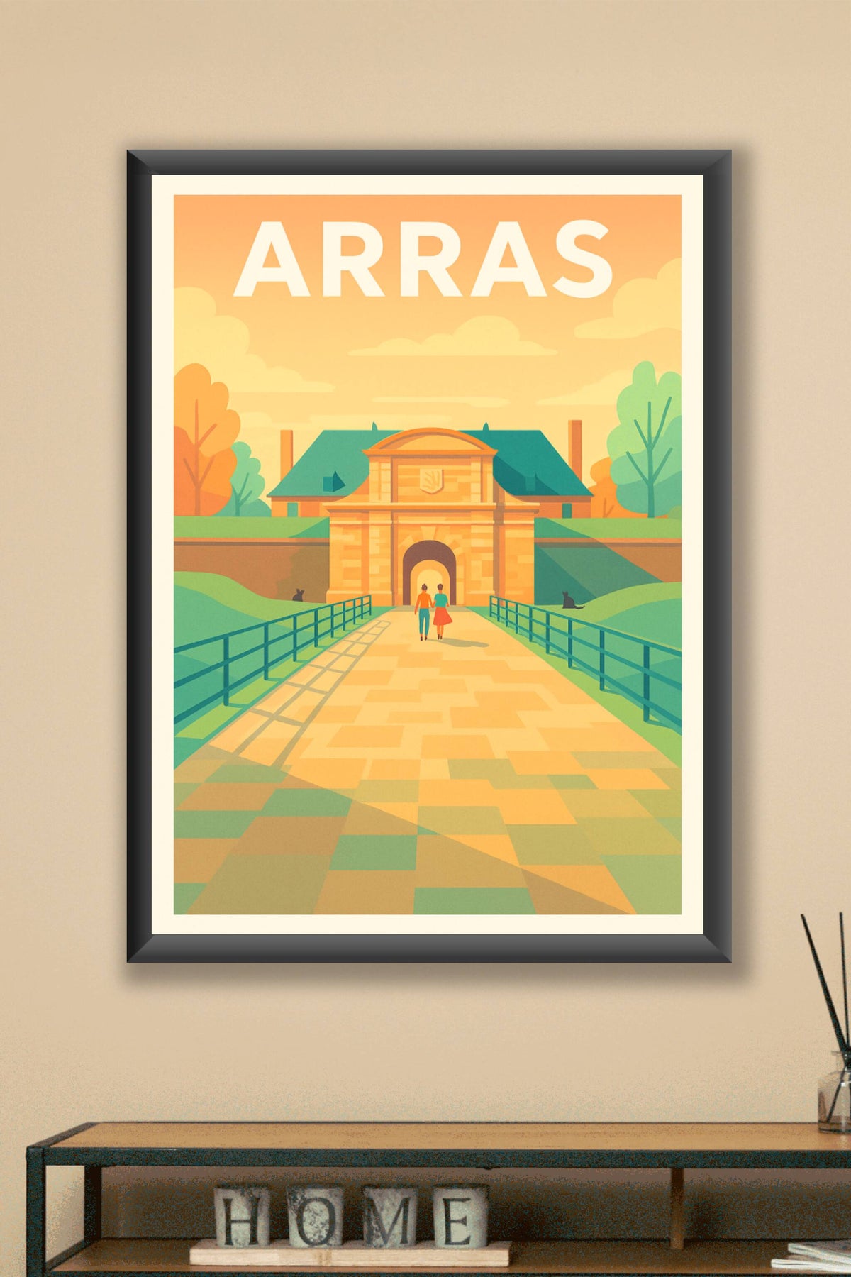 Affiche Arras — Promenade au cœur de l'histoire · poster d'art de Arras