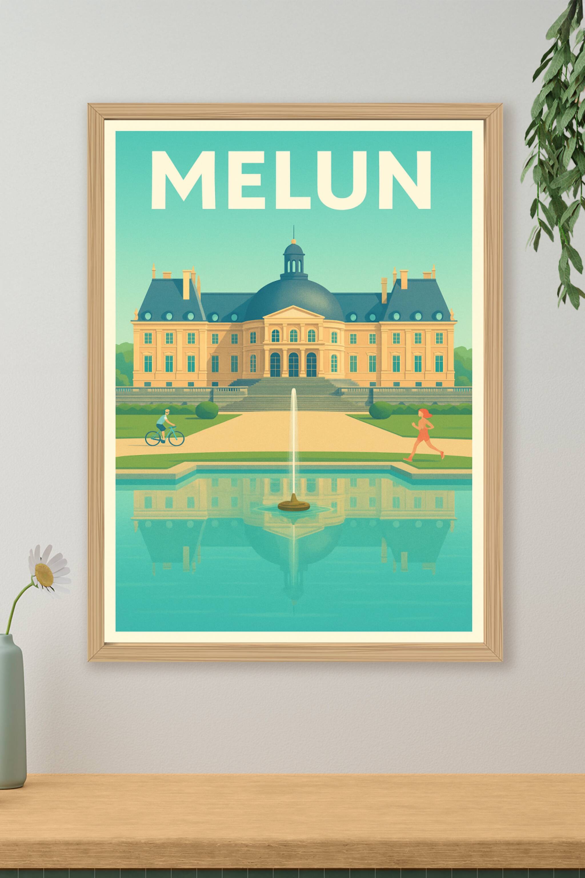 Affiche de Melun - Élégance et sérénité au cœur de la ville