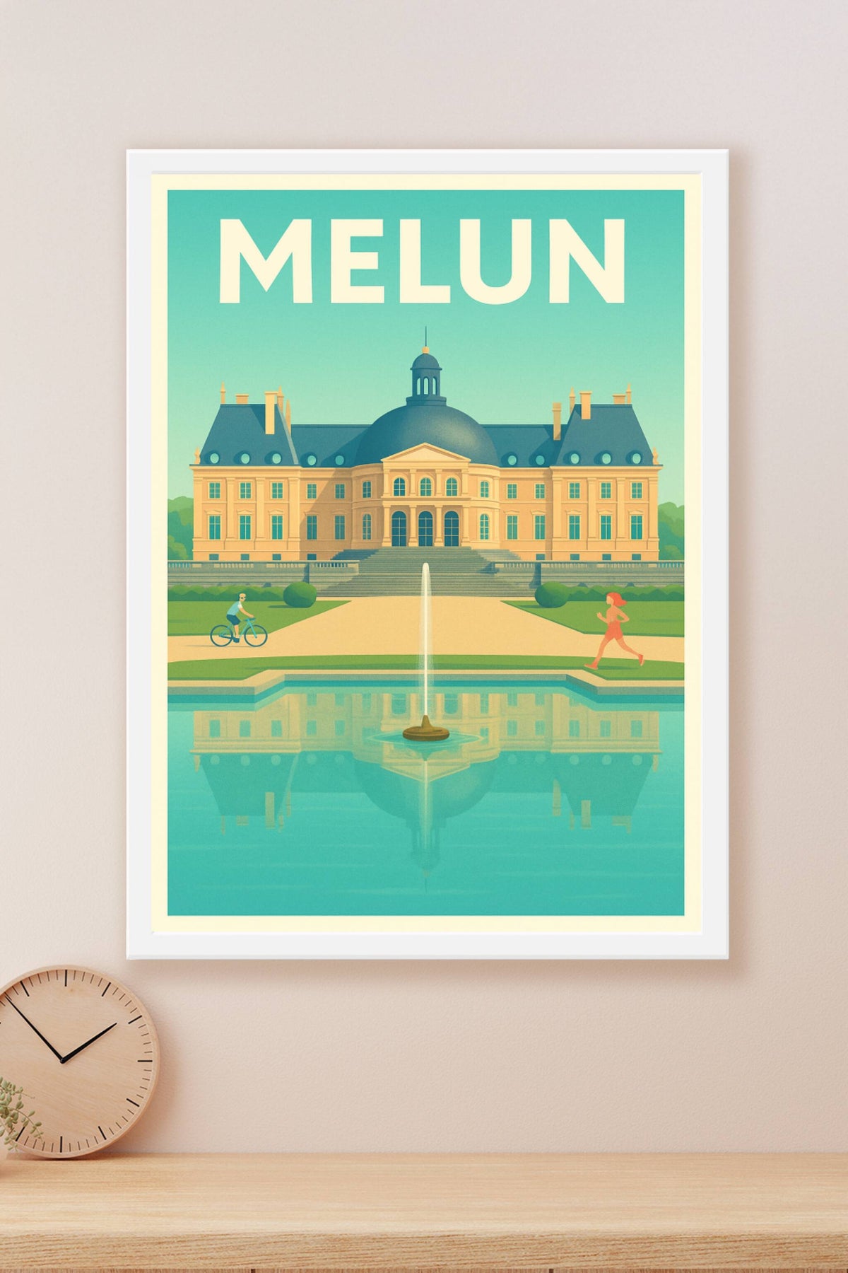 Affiche Melun — Élégance et sérénité au cœur de la ville · poster d'art de Melun
