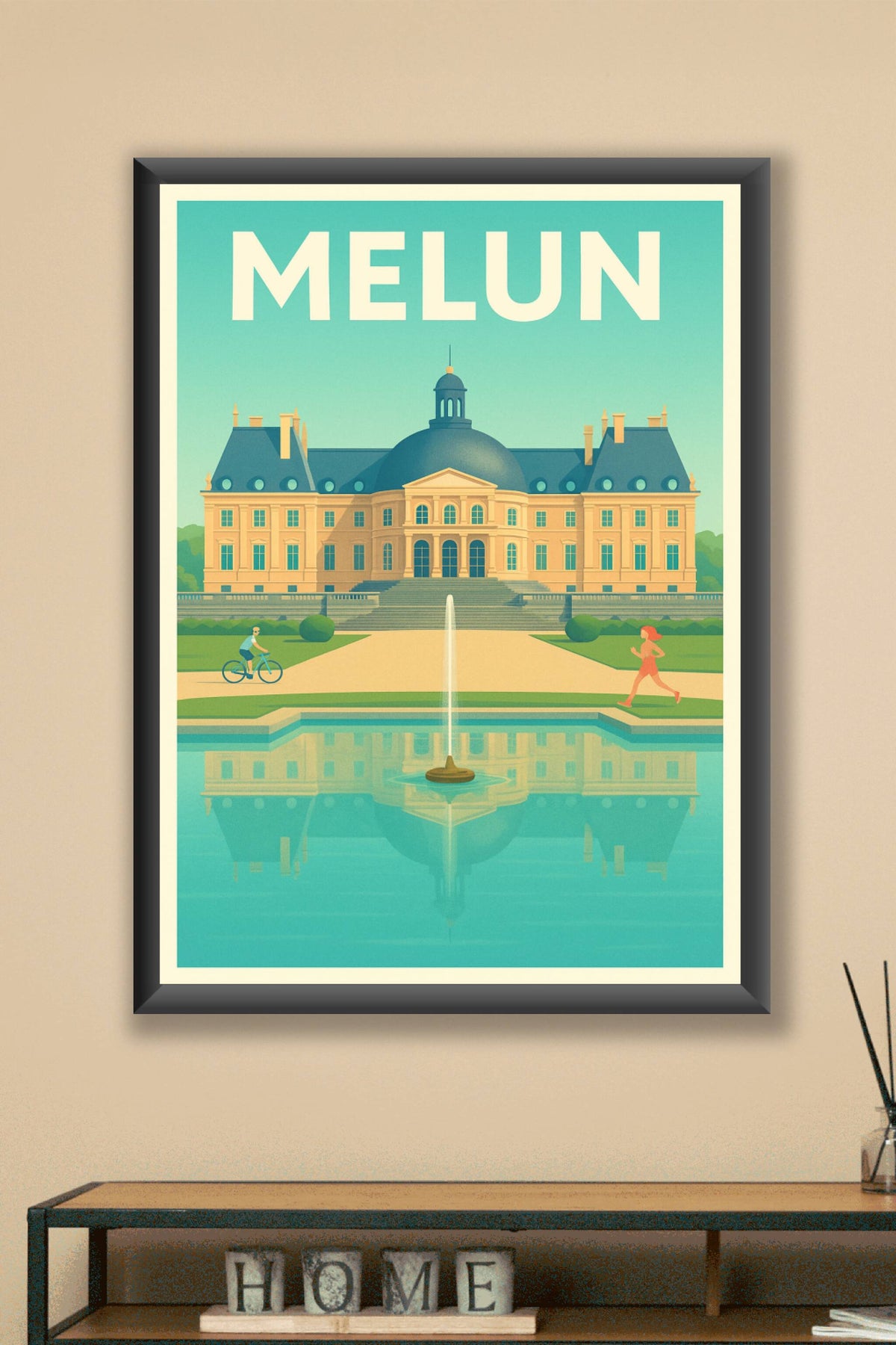 Affiche Melun — Élégance et sérénité au cœur de la ville · poster d'art de Melun