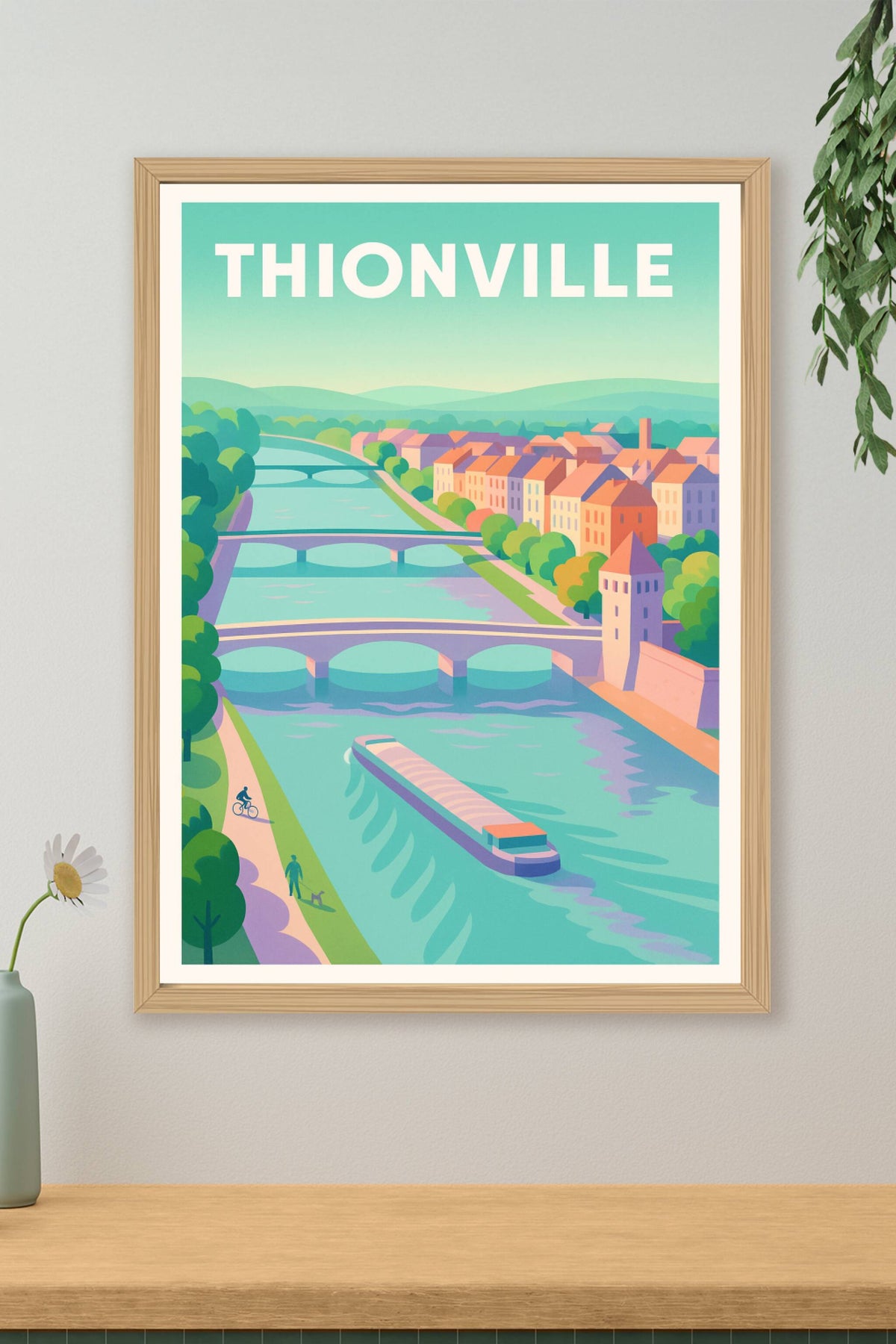 Affiche Thionville — Douceur et Sérénité au Bord de la Moselle · poster d'art de Thionville