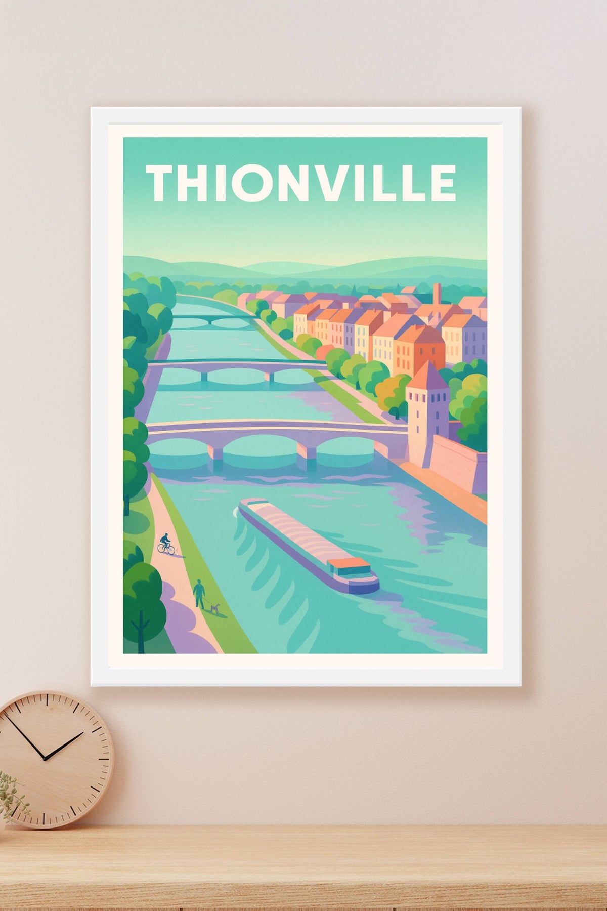 Affiche Thionville — Douceur et Sérénité au Bord de la Moselle · poster d'art de Thionville