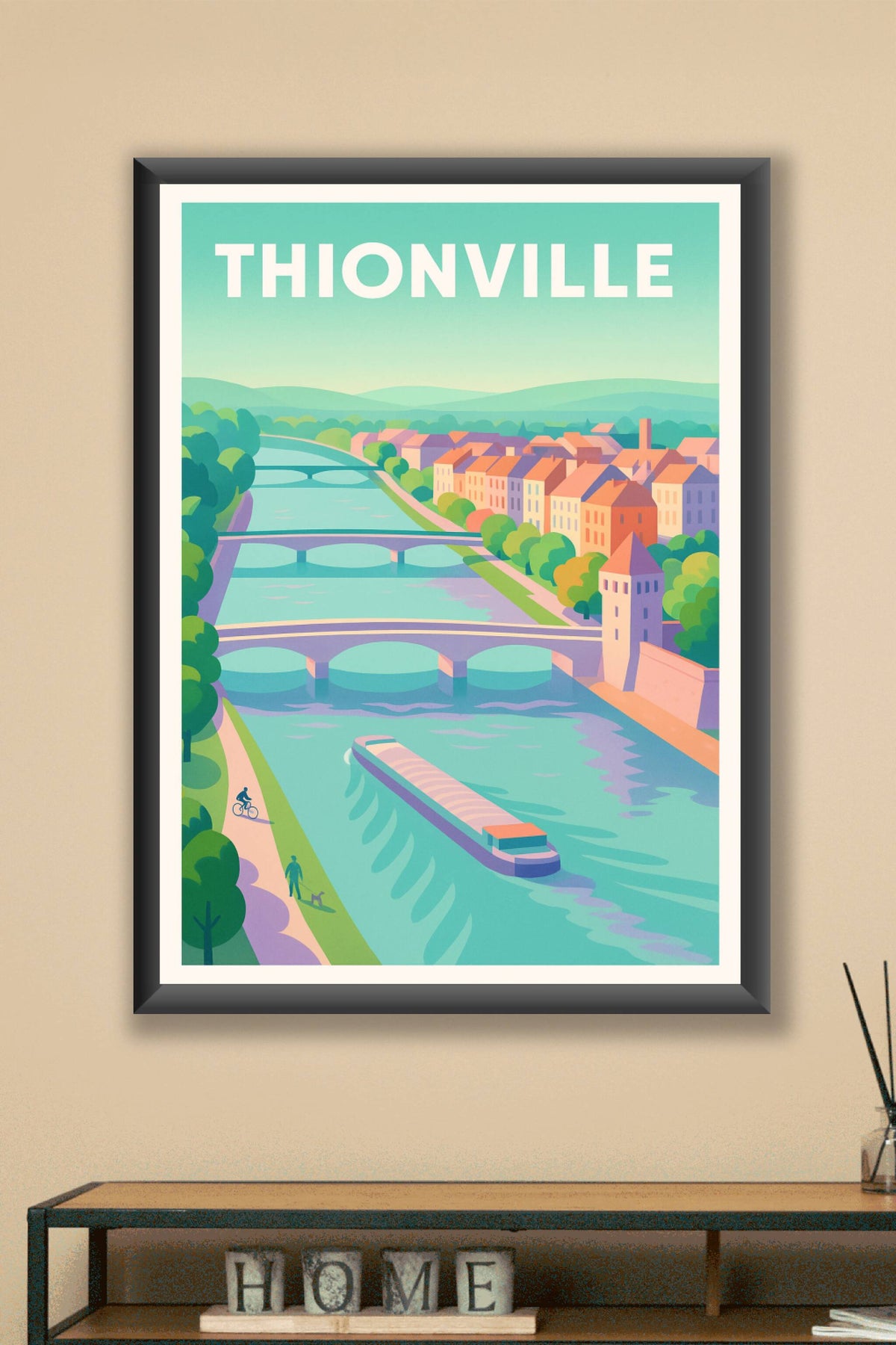 Affiche Thionville — Douceur et Sérénité au Bord de la Moselle · poster d'art de Thionville