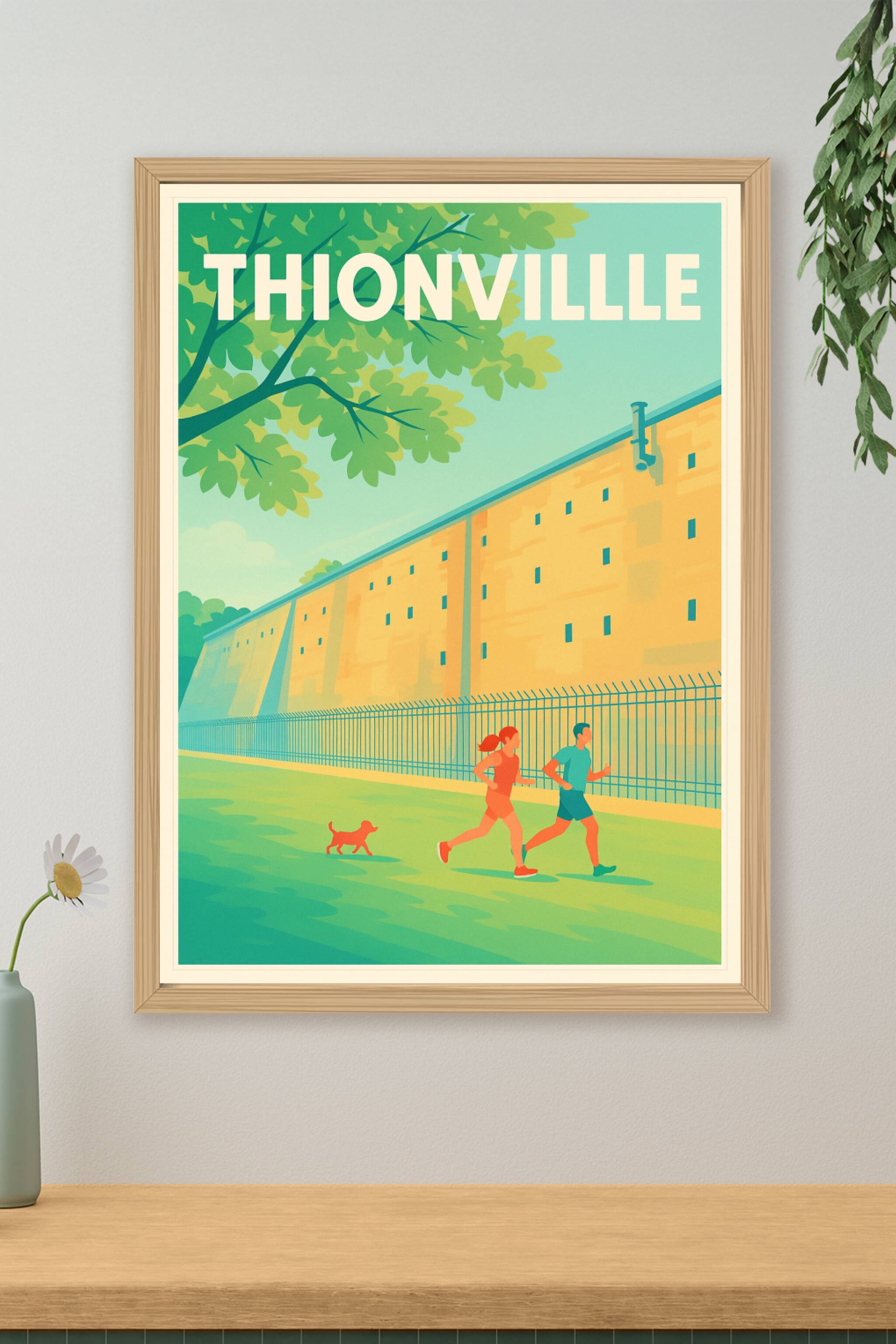 Affiche de Thionville - Harmonie urbaine et nature en mouvement