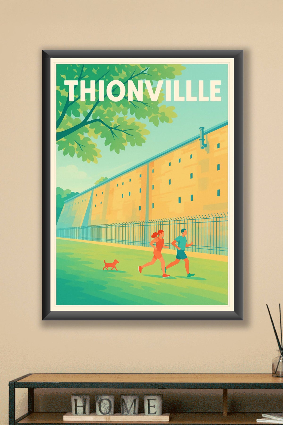 Affiche Thionville — Harmonie urbaine et nature en mouvement · poster d'art de Thionville