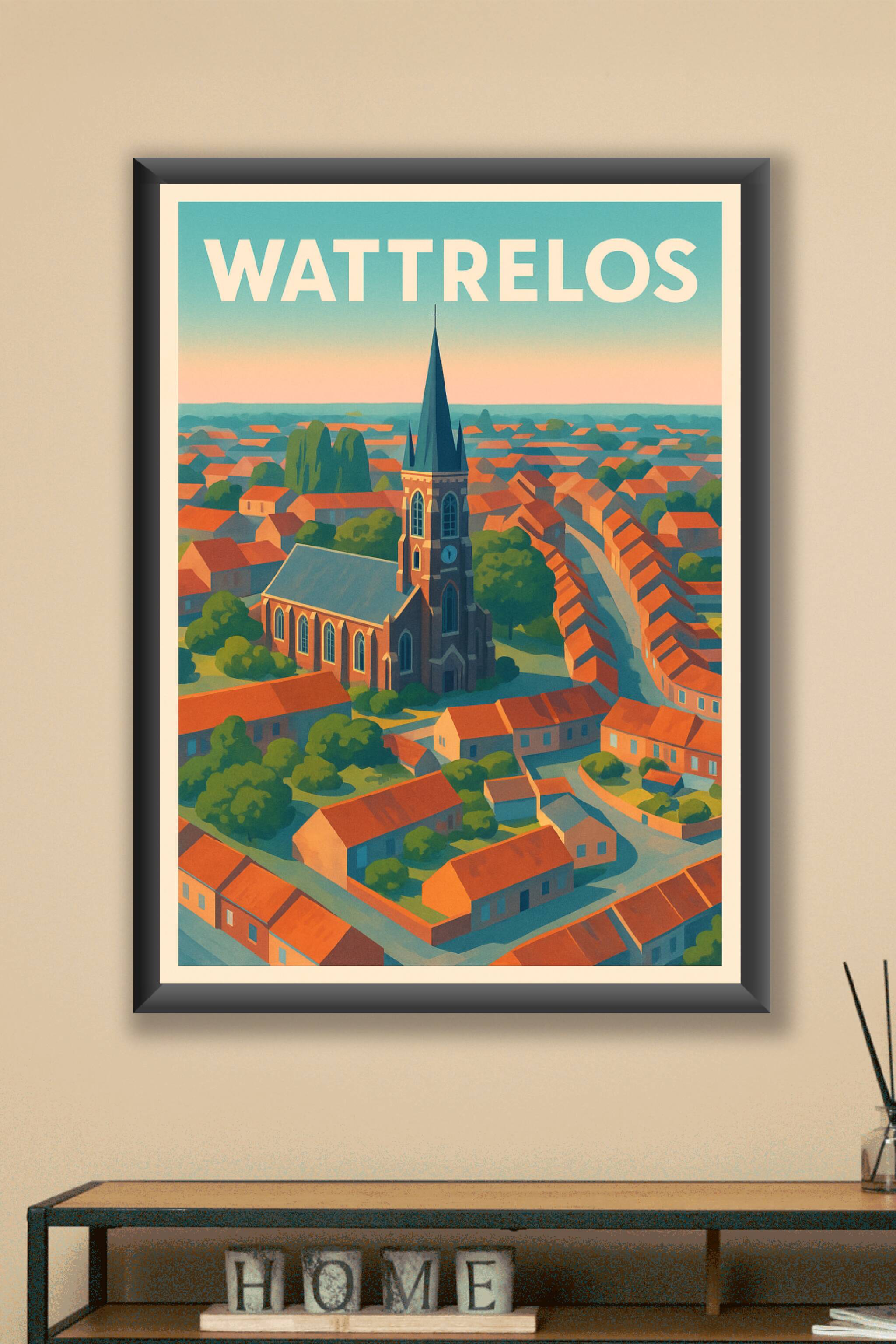 Affiche Wattrelos — Charme et authenticité du Nord · poster d'art de Wattrelos