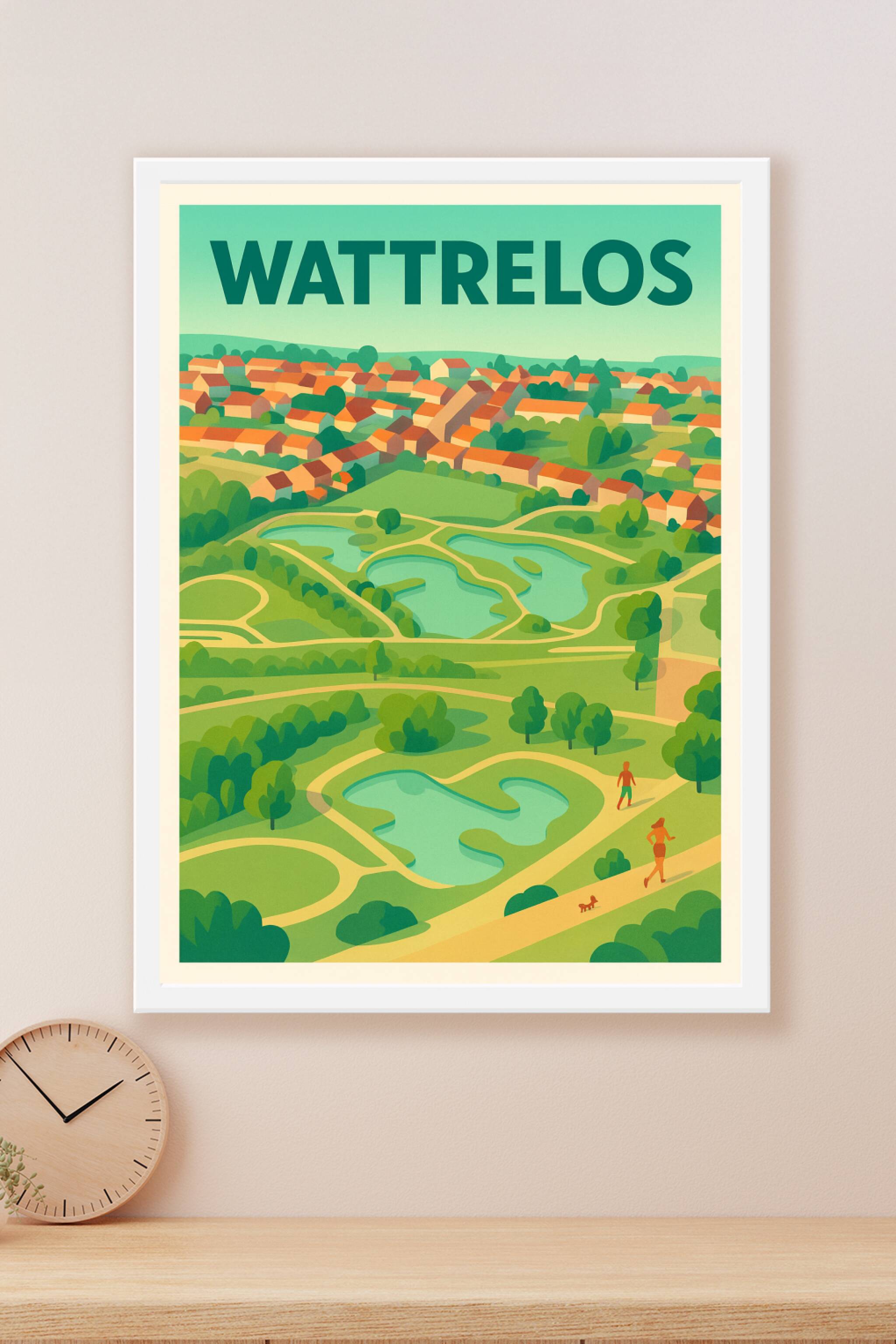 Affiche Wattrelos — Harmonie entre nature et ville · poster d'art de Wattrelos