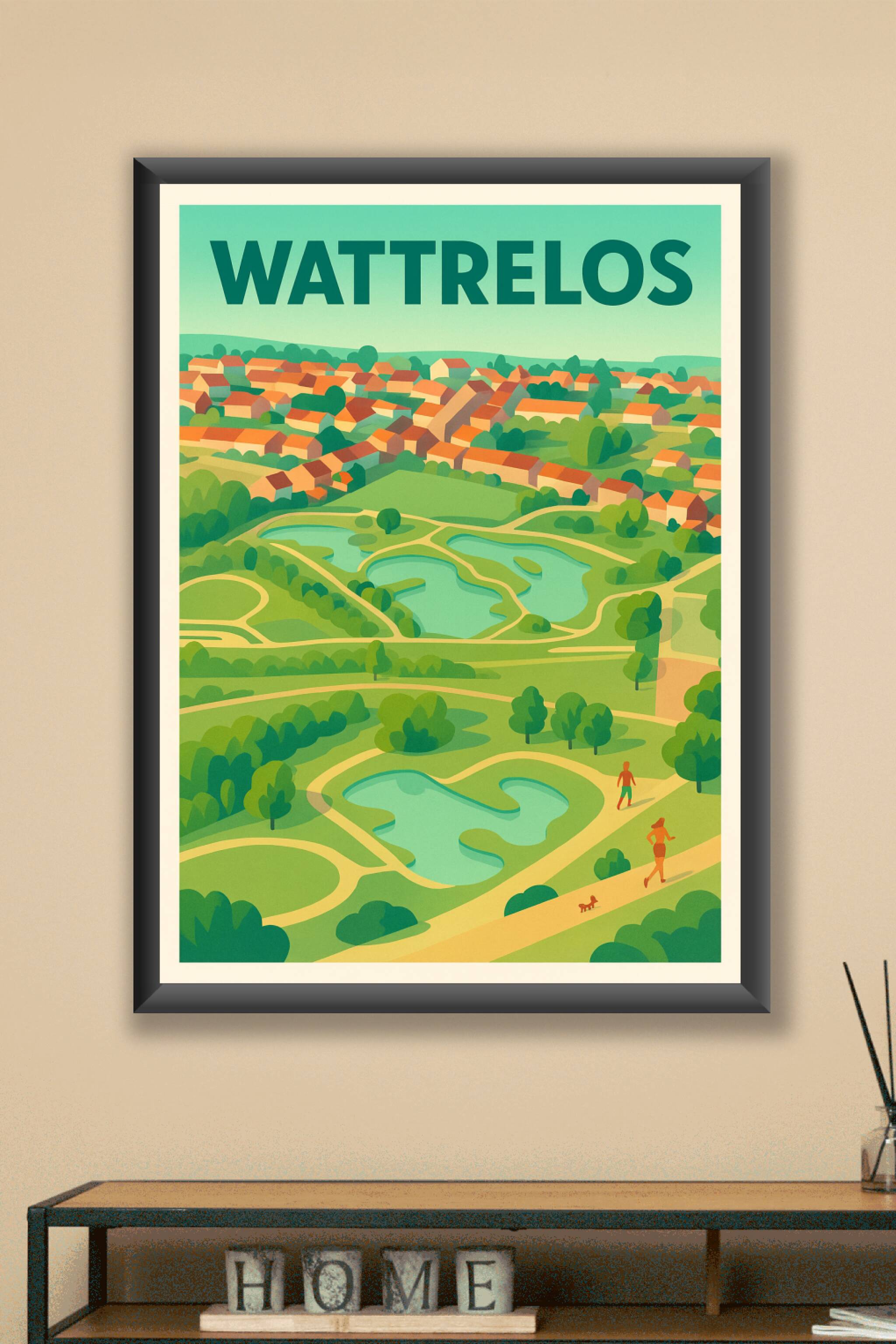 Affiche Wattrelos — Harmonie entre nature et ville · poster d'art de Wattrelos