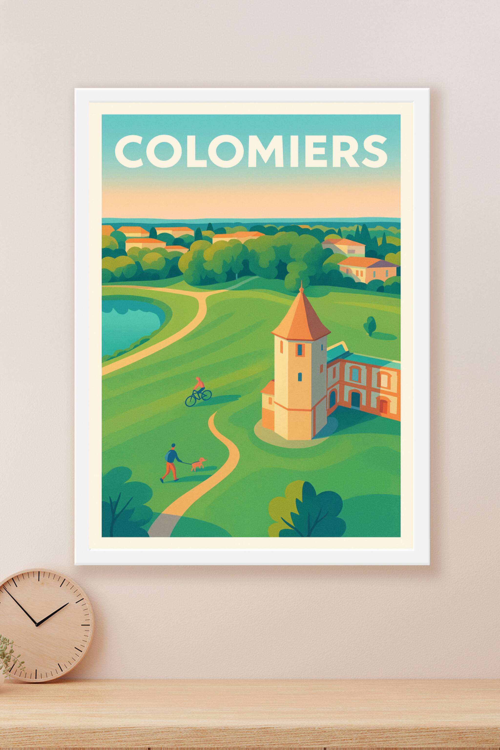 Affiche Colomiers — Évasion verte au cœur de la ville · poster d'art de Colomiers